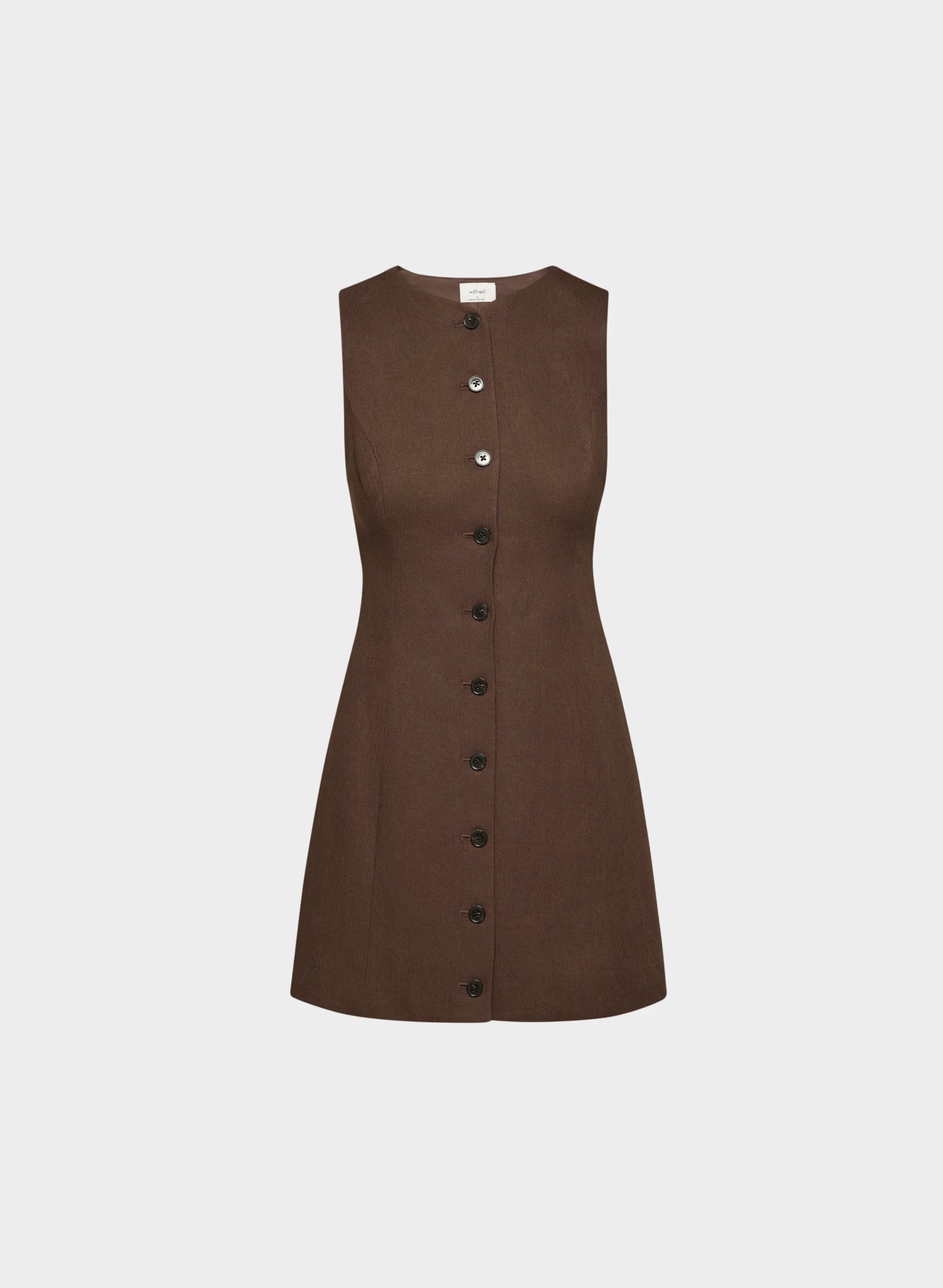 Regal Dress - PowerLinen™ - RICH MOCHA BROWN