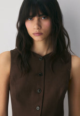 Regal Dress - PowerLinen™ - RICH MOCHA BROWN