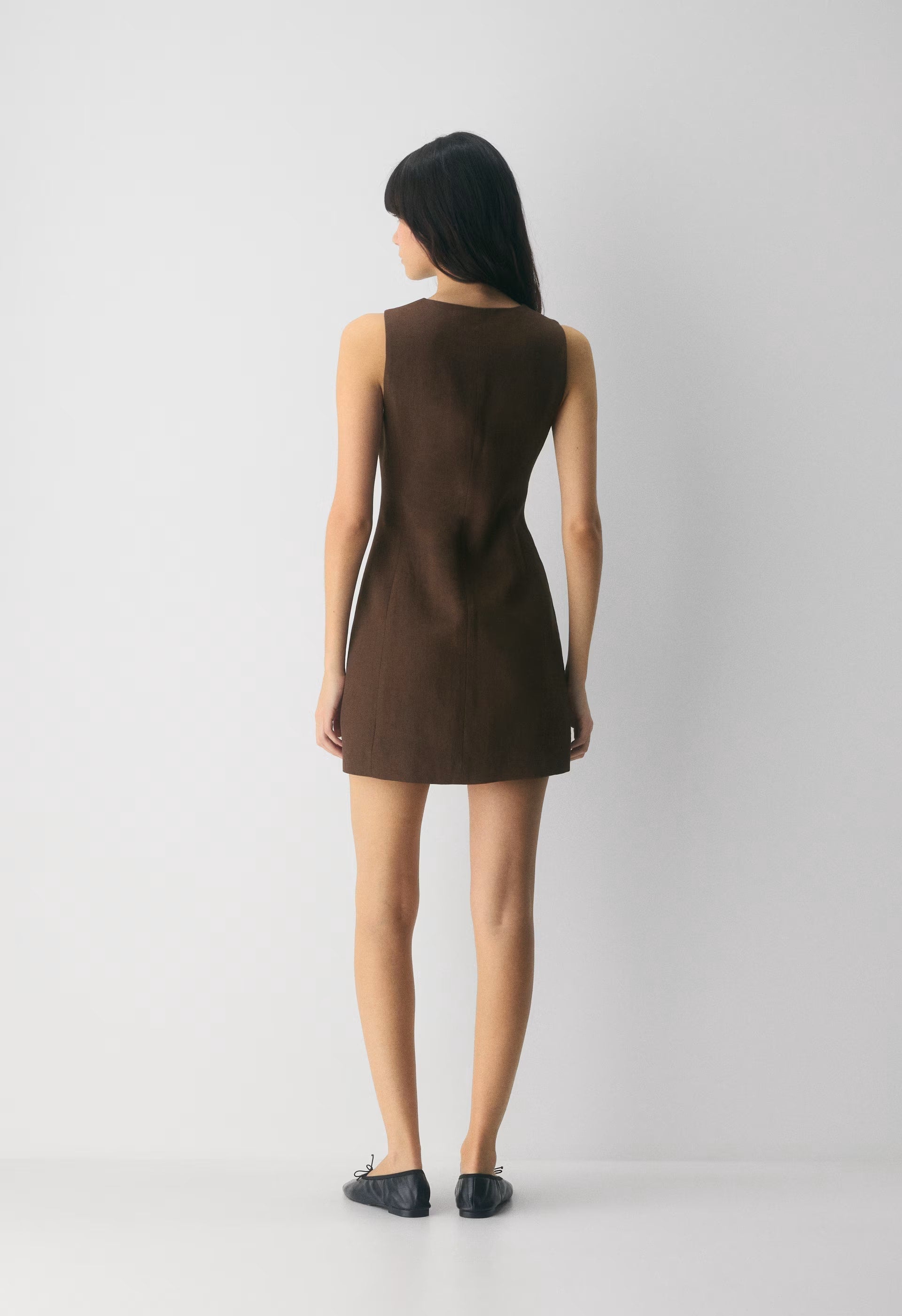 Regal Dress - PowerLinen™ - RICH MOCHA BROWN