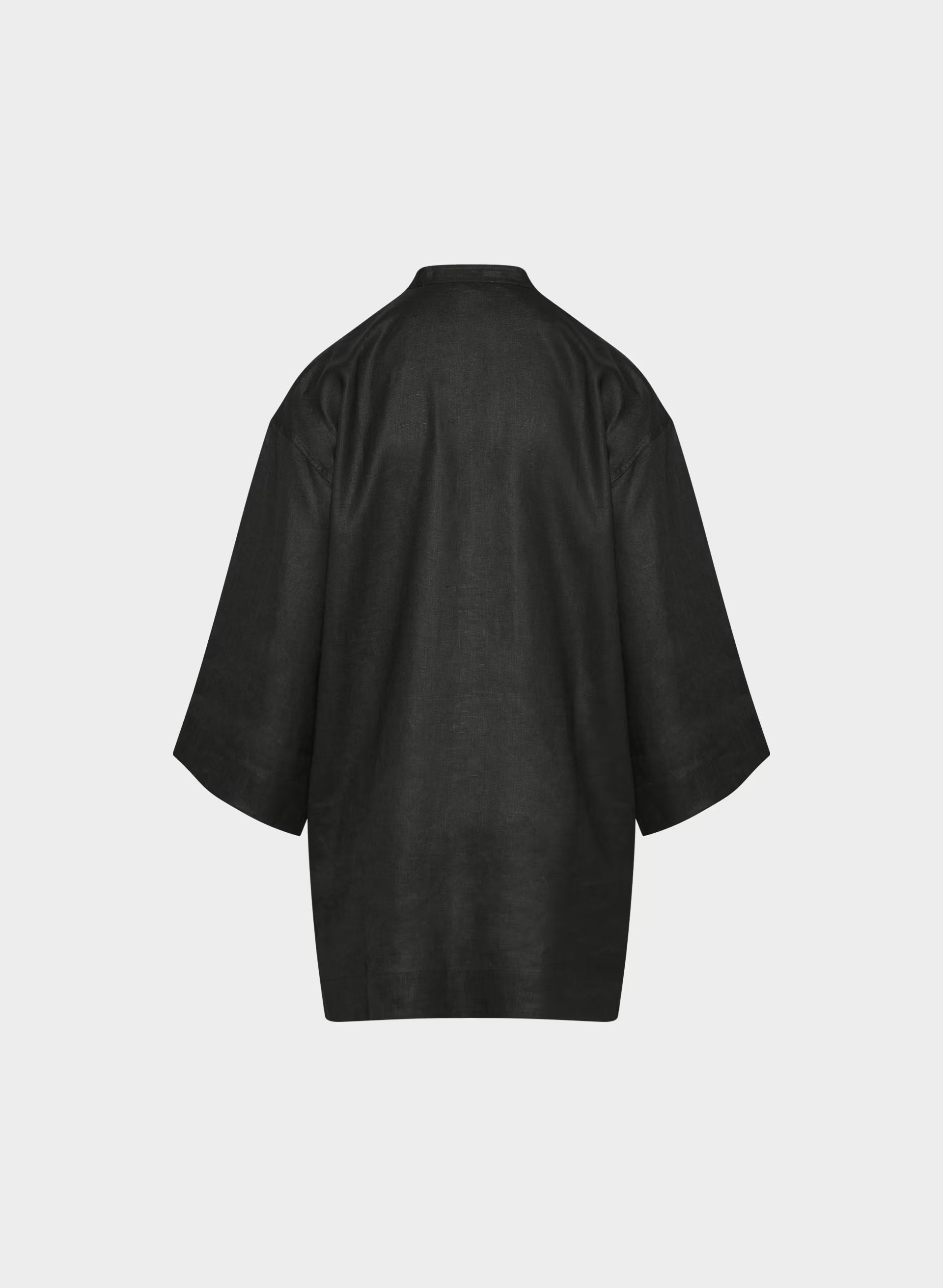 Amphora Linen Dress - BLACK