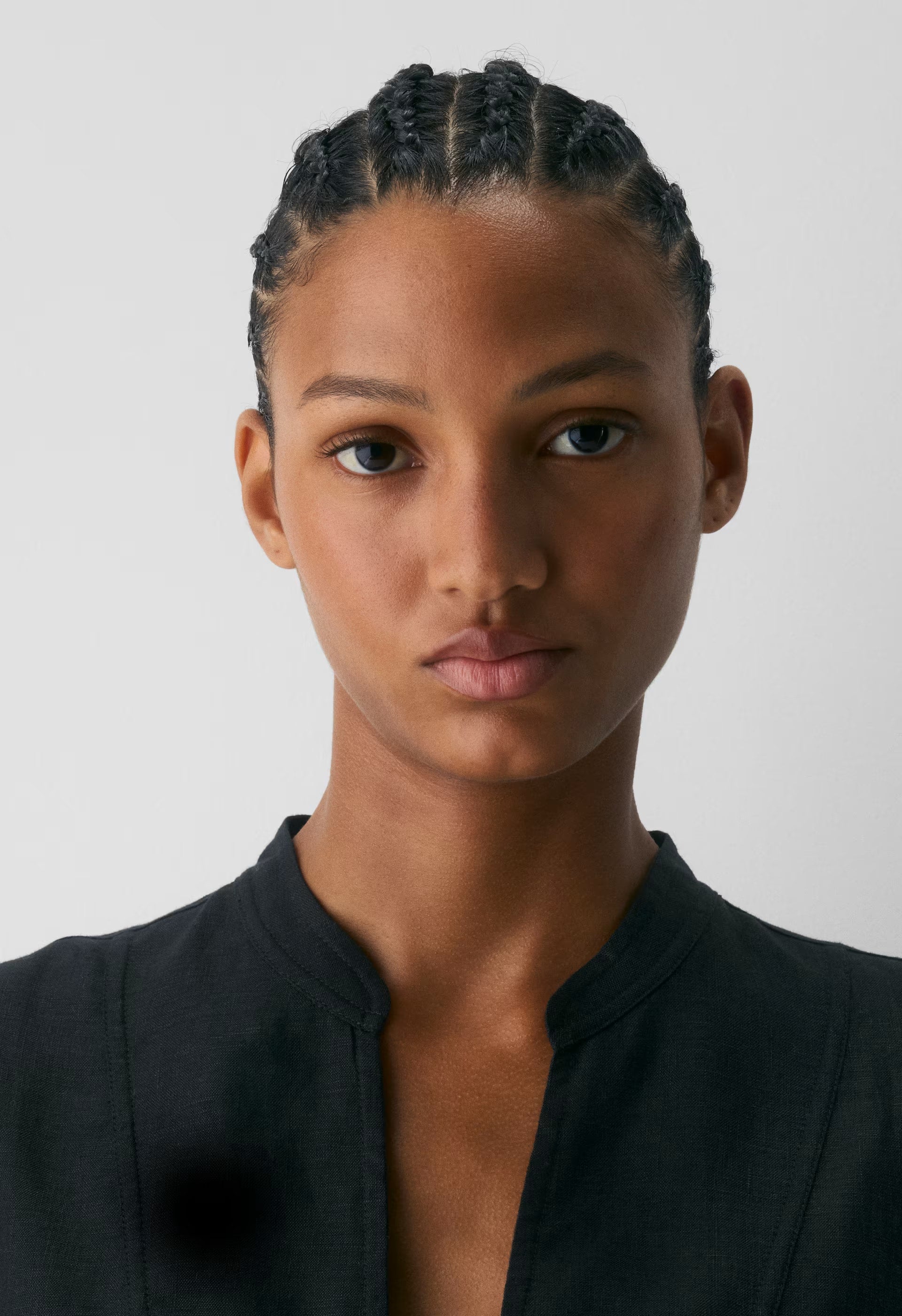 Amphora Linen Dress - BLACK