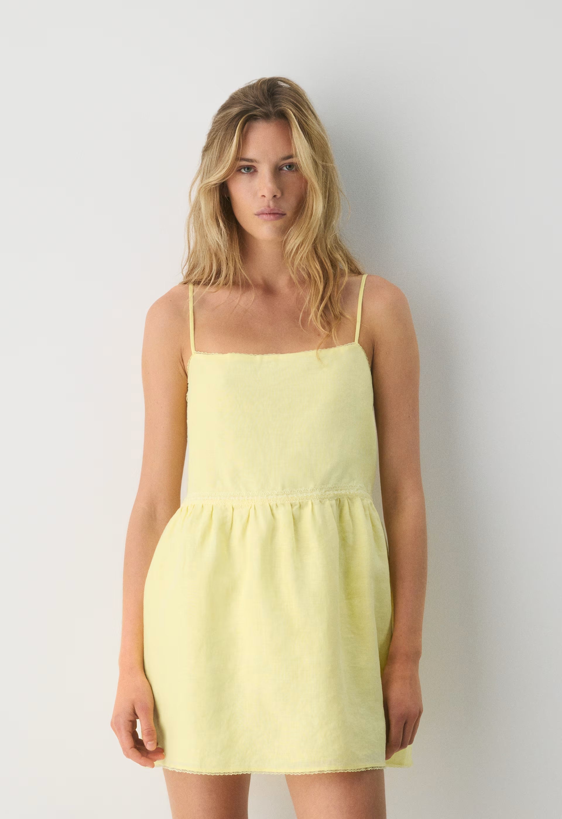 Duras Linen Dress - WHITE