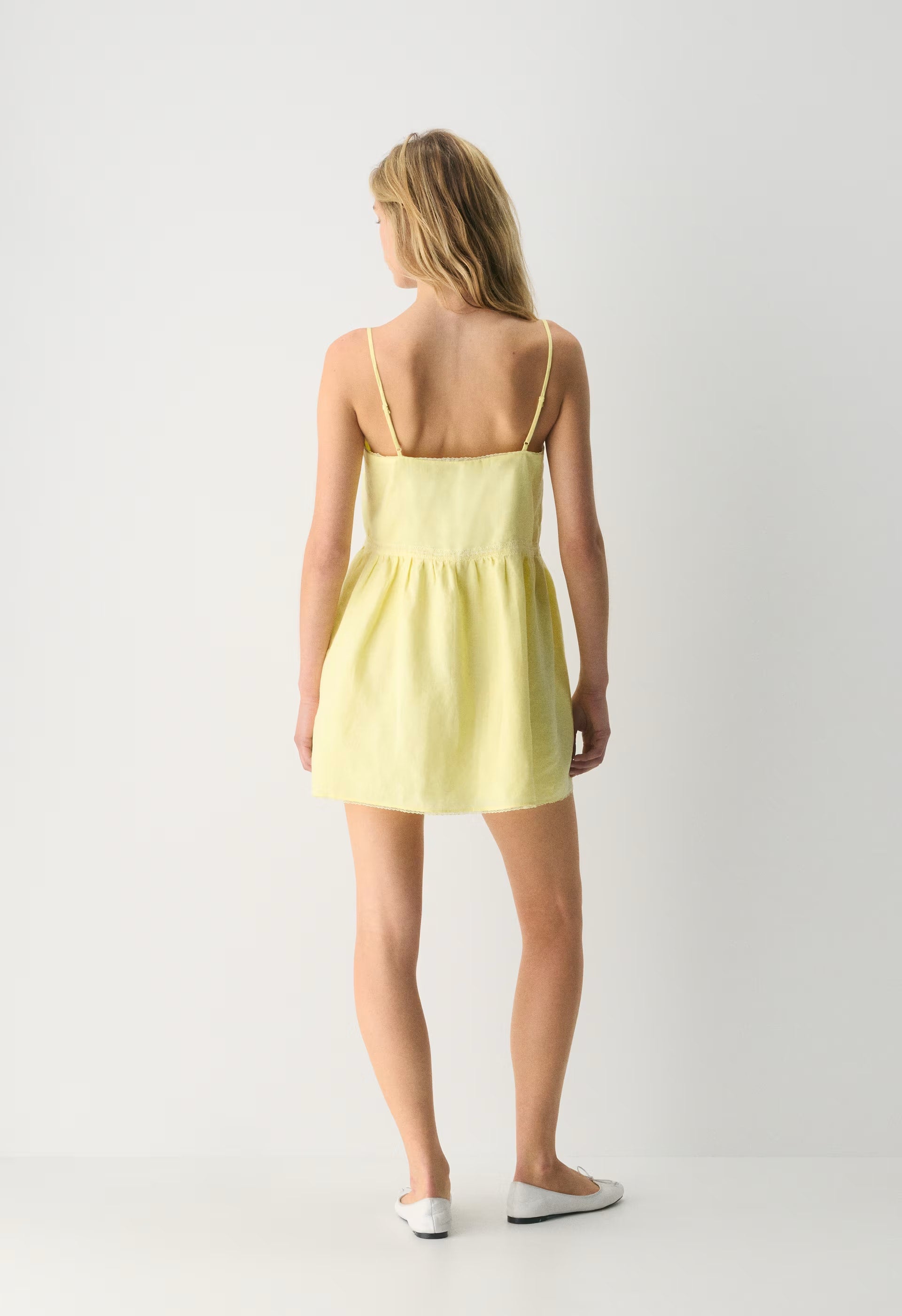 Duras Linen Dress - WHITE