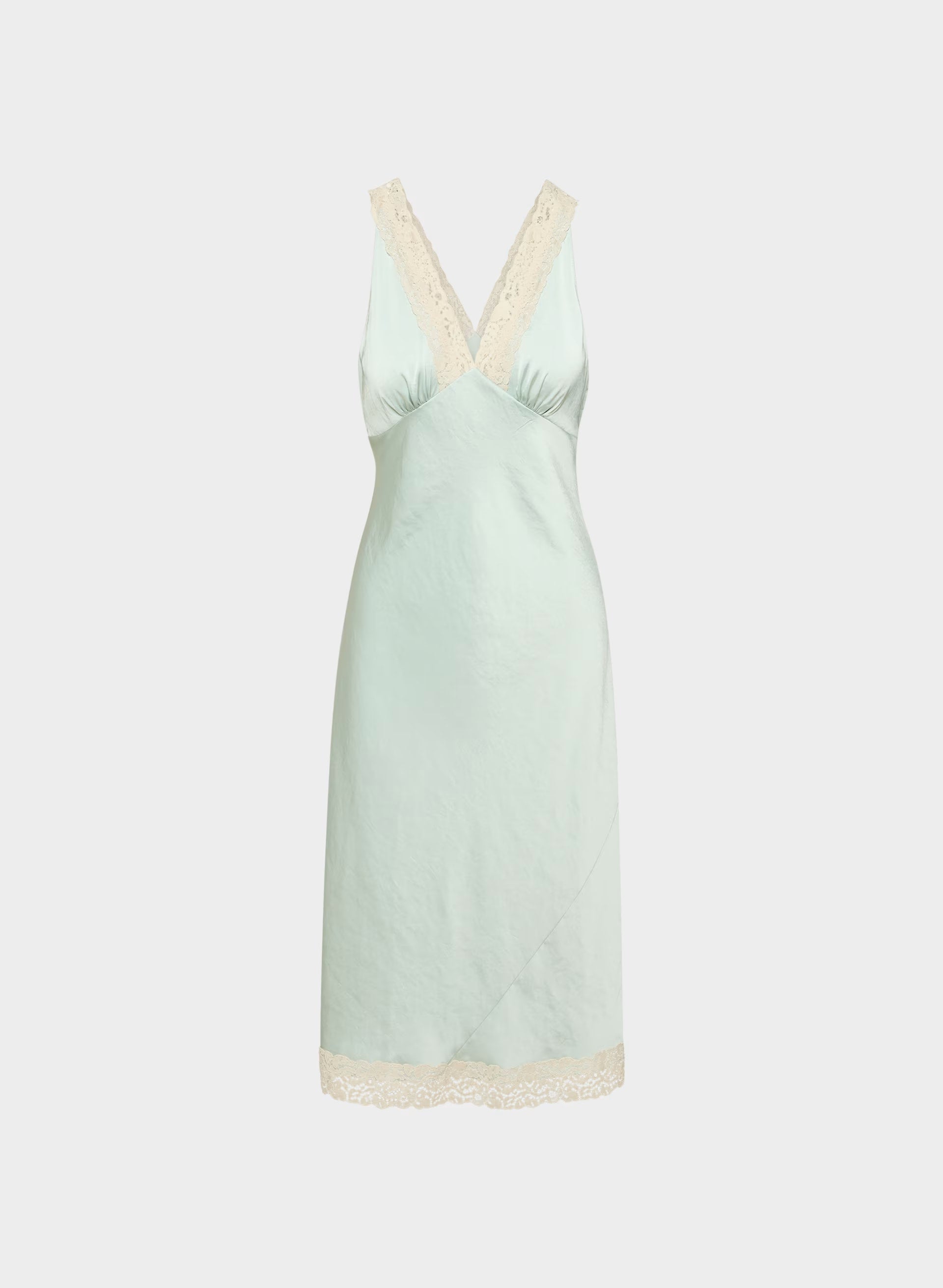 Daisychain Satin Dress - AGV GRN/SPRKNG CHMPGN