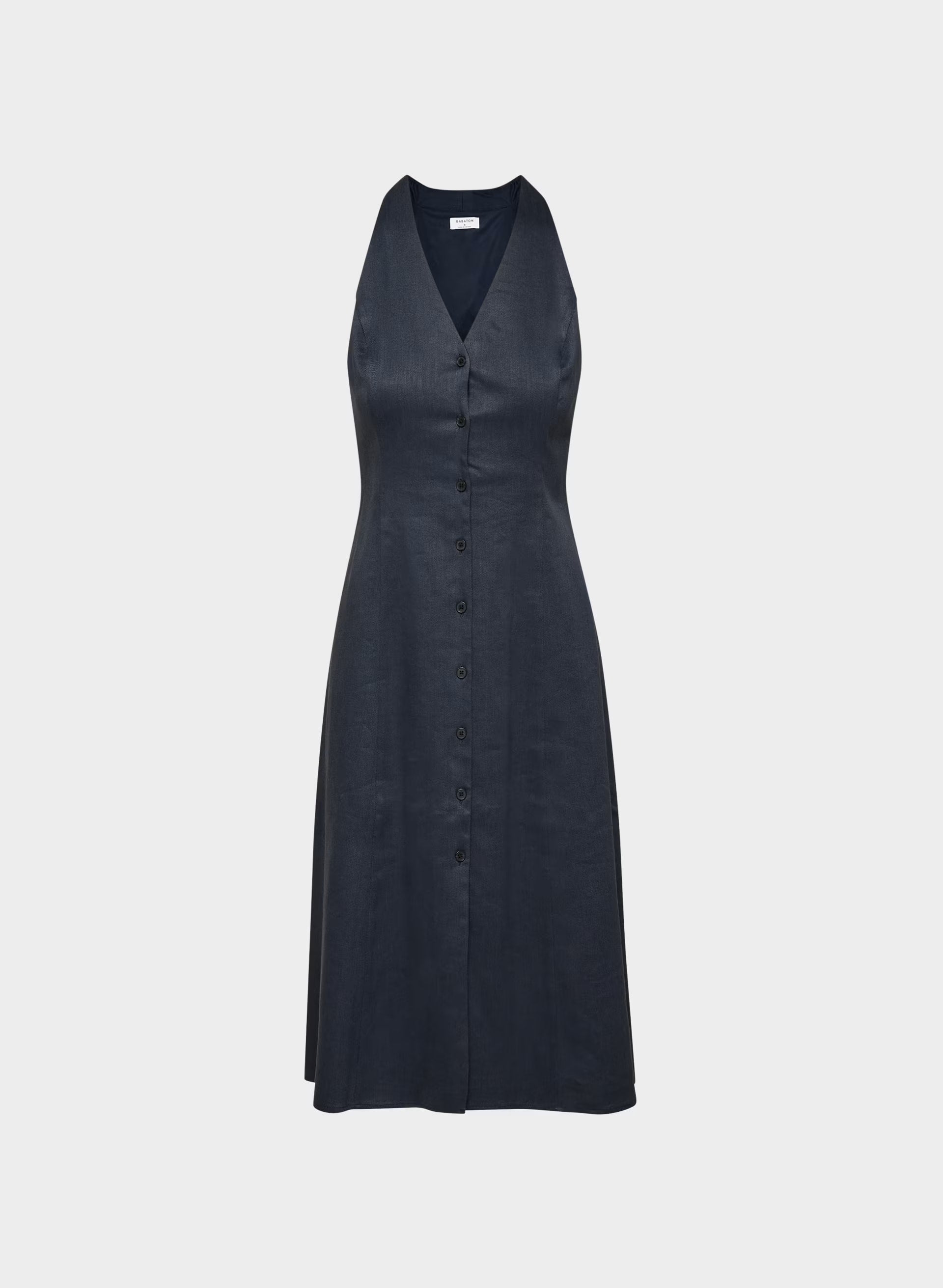 Ventura Linen Halter Dress - ADMIRAL
