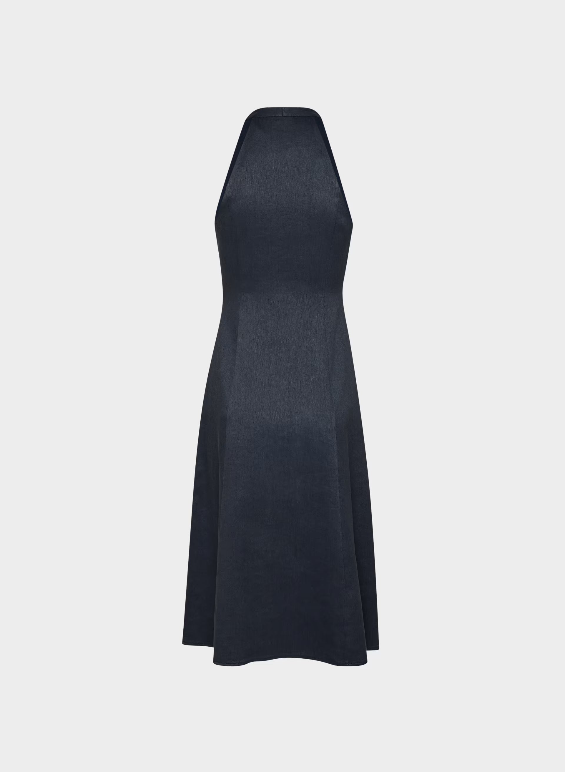 Ventura Linen Halter Dress - ADMIRAL