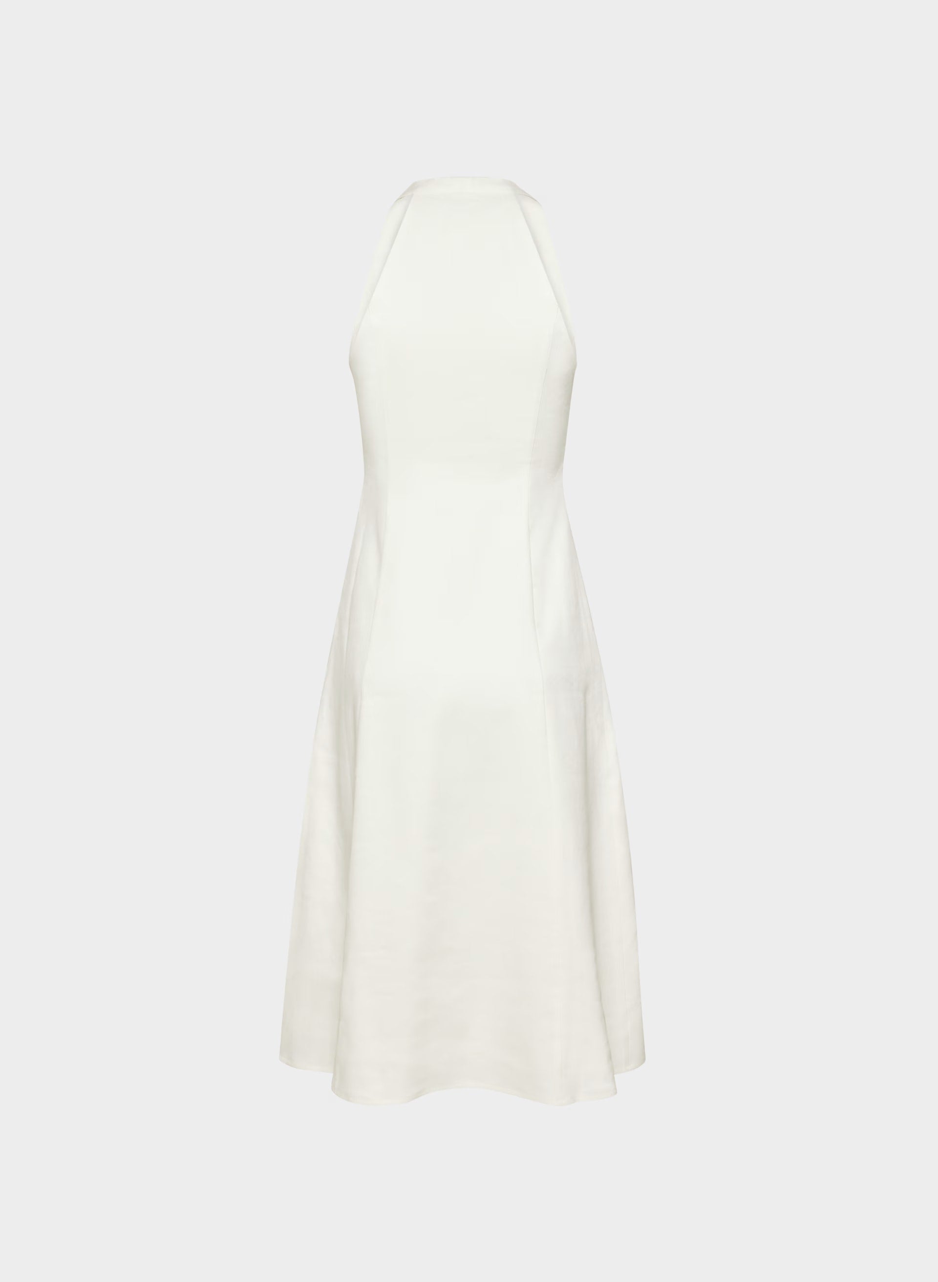 Ventura Linen Halter Dress - LIGHT BIRCH