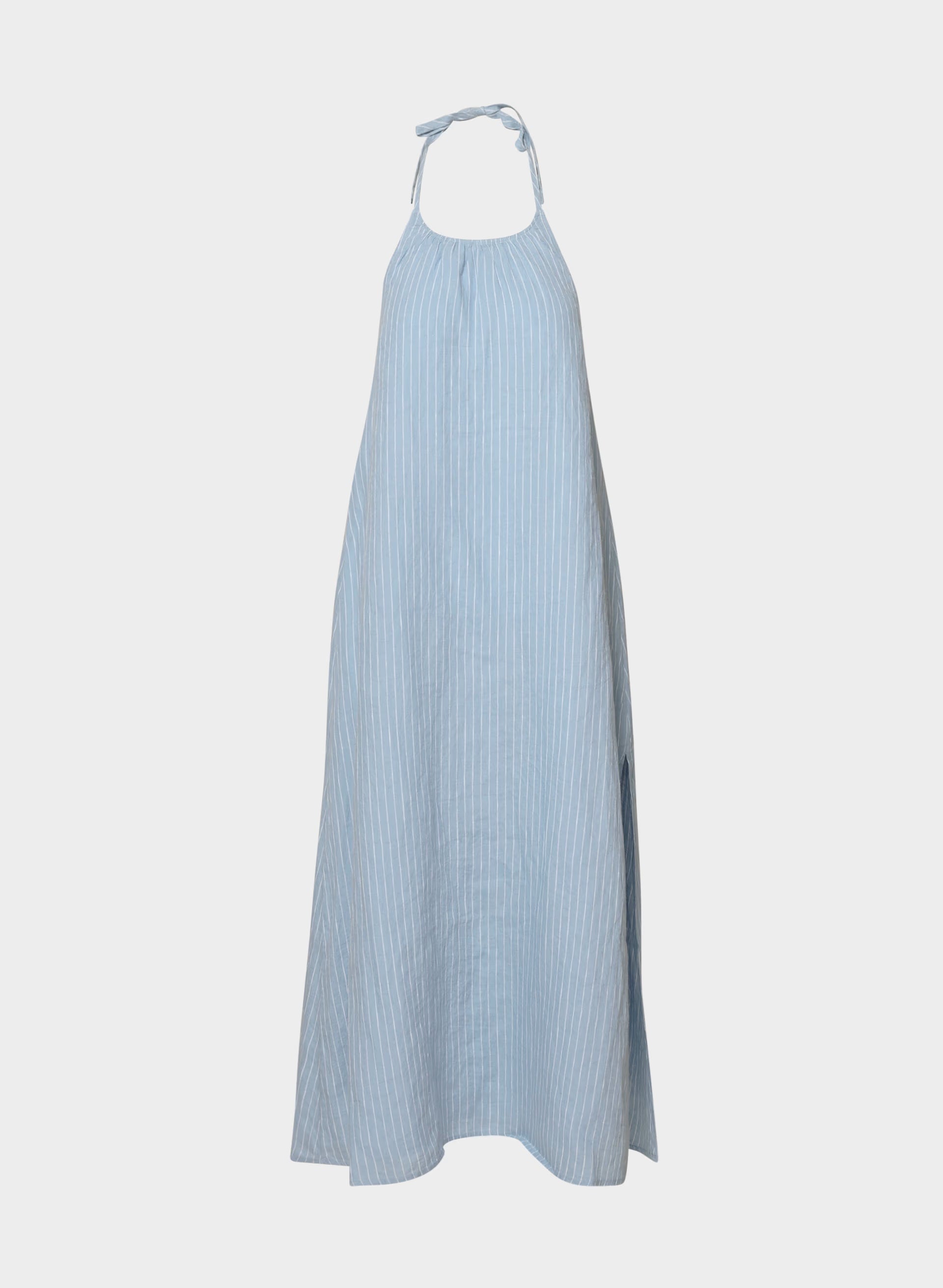 Sunpost Linen Halter Dress - MITCHELL ST CNFWR B/W