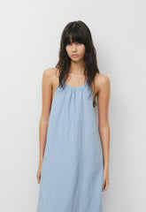 Sunpost Linen Halter Dress - MITCHELL ST CNFWR B/W