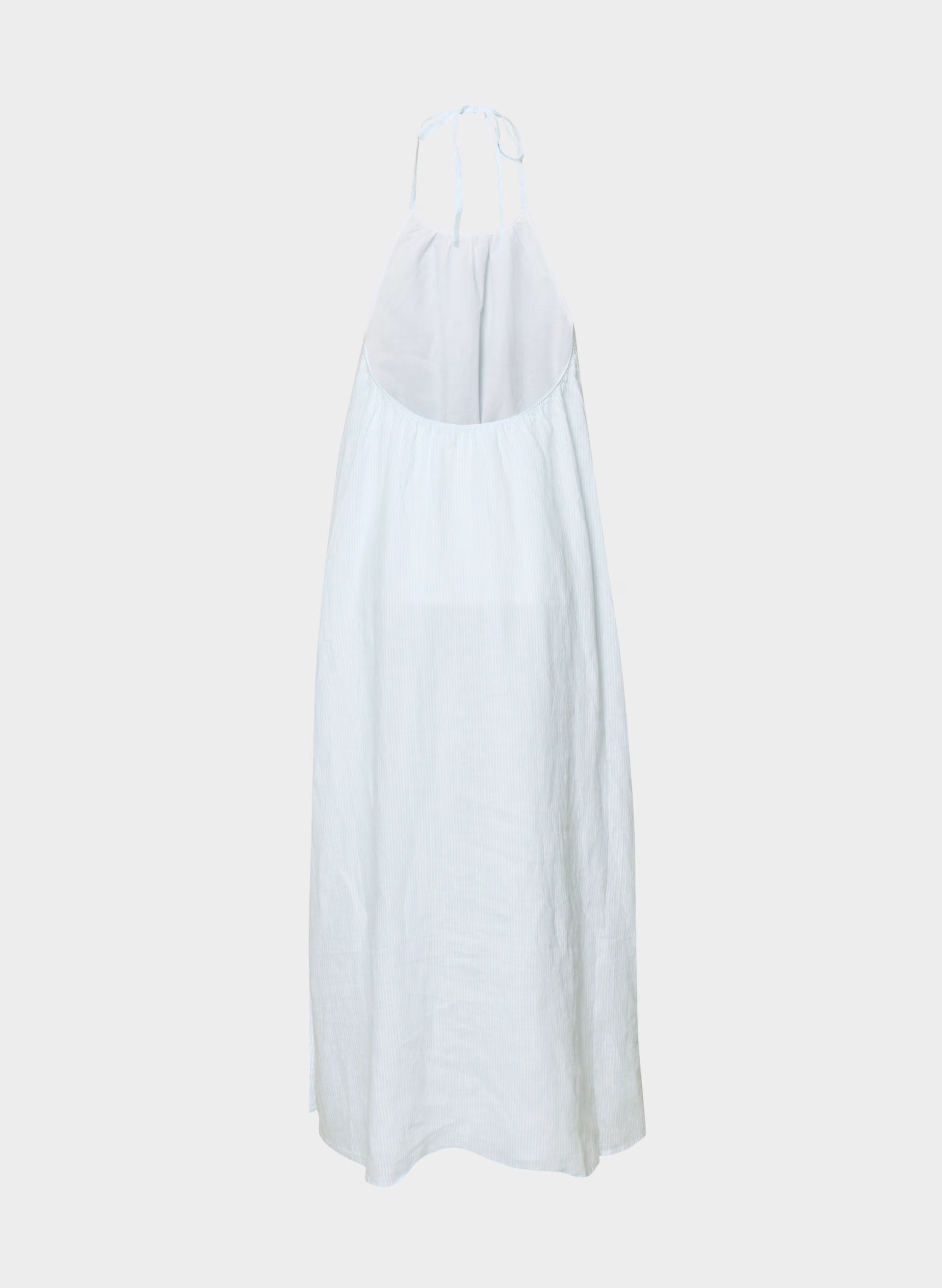 Sunpost Linen Halter Dress - VLABLU/BRGTWHT