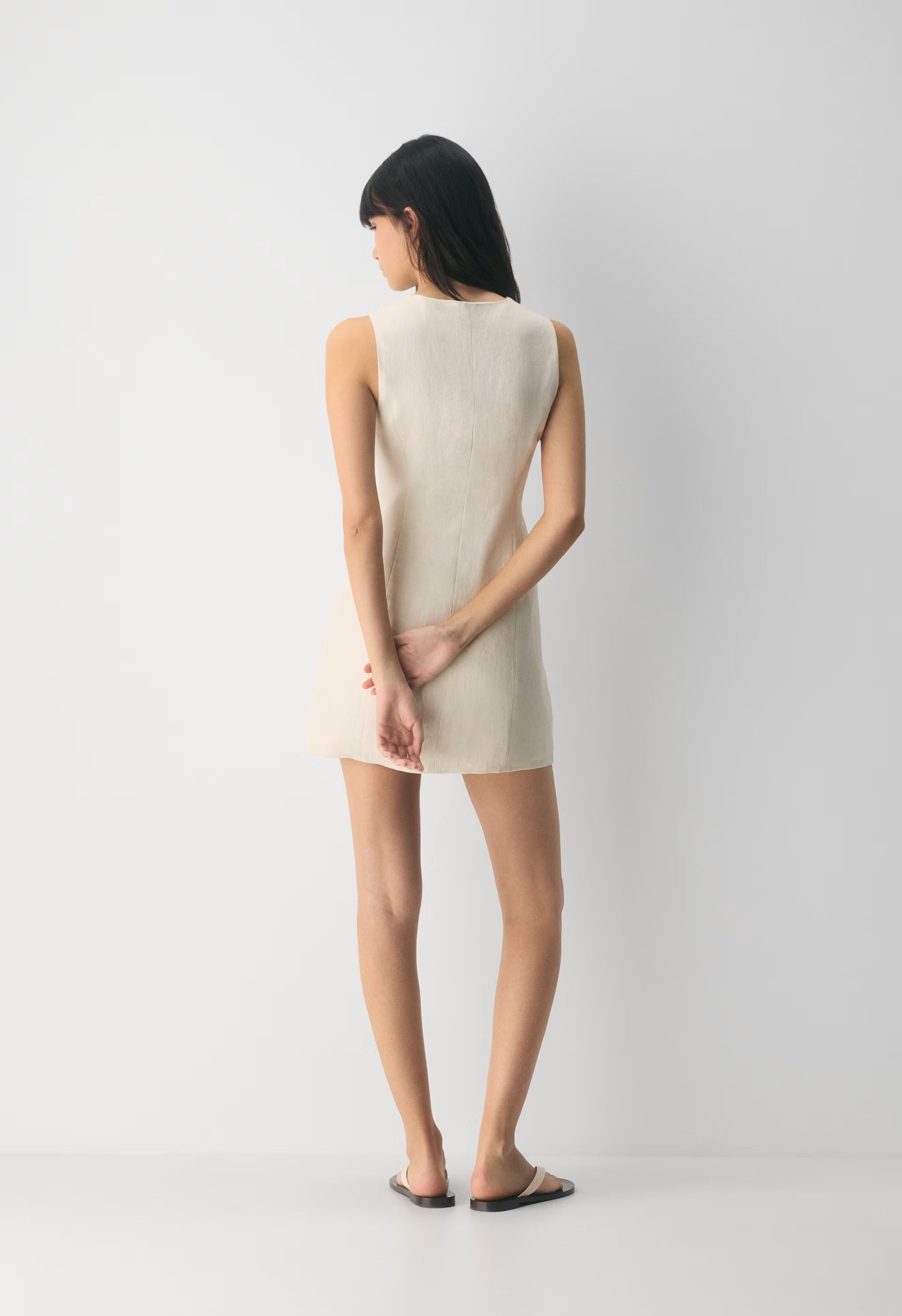 Aria Dress - PowerLinen™ - COOL BEIGE
