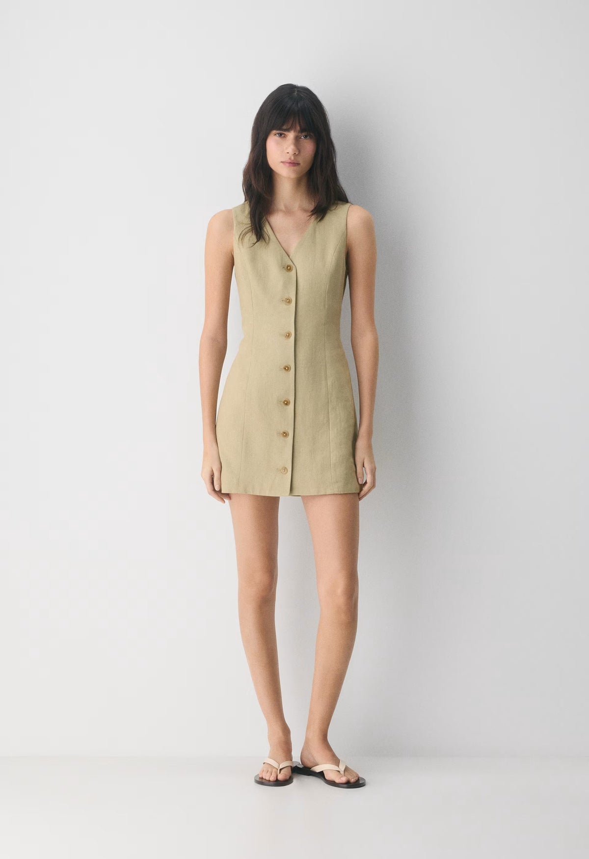 Aria Dress - PowerLinen™ - MARTINI OLIVE