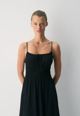 Typescript Cami Dress - BLACK