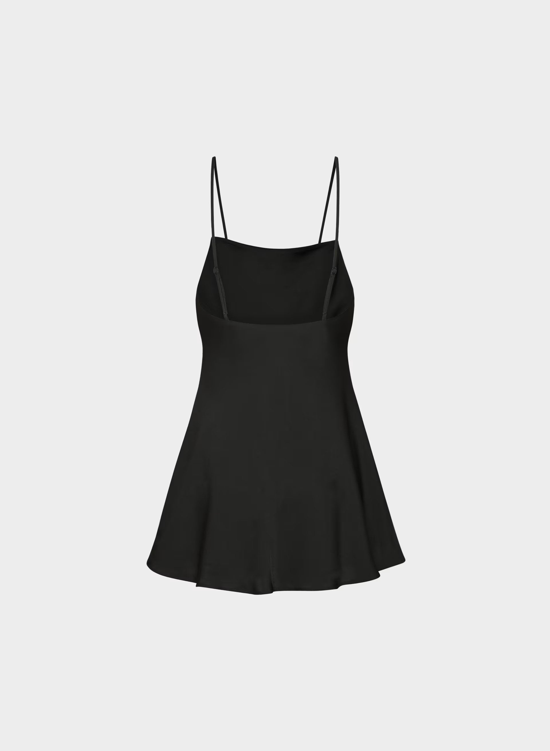 Confession Satin Dress - BLACK