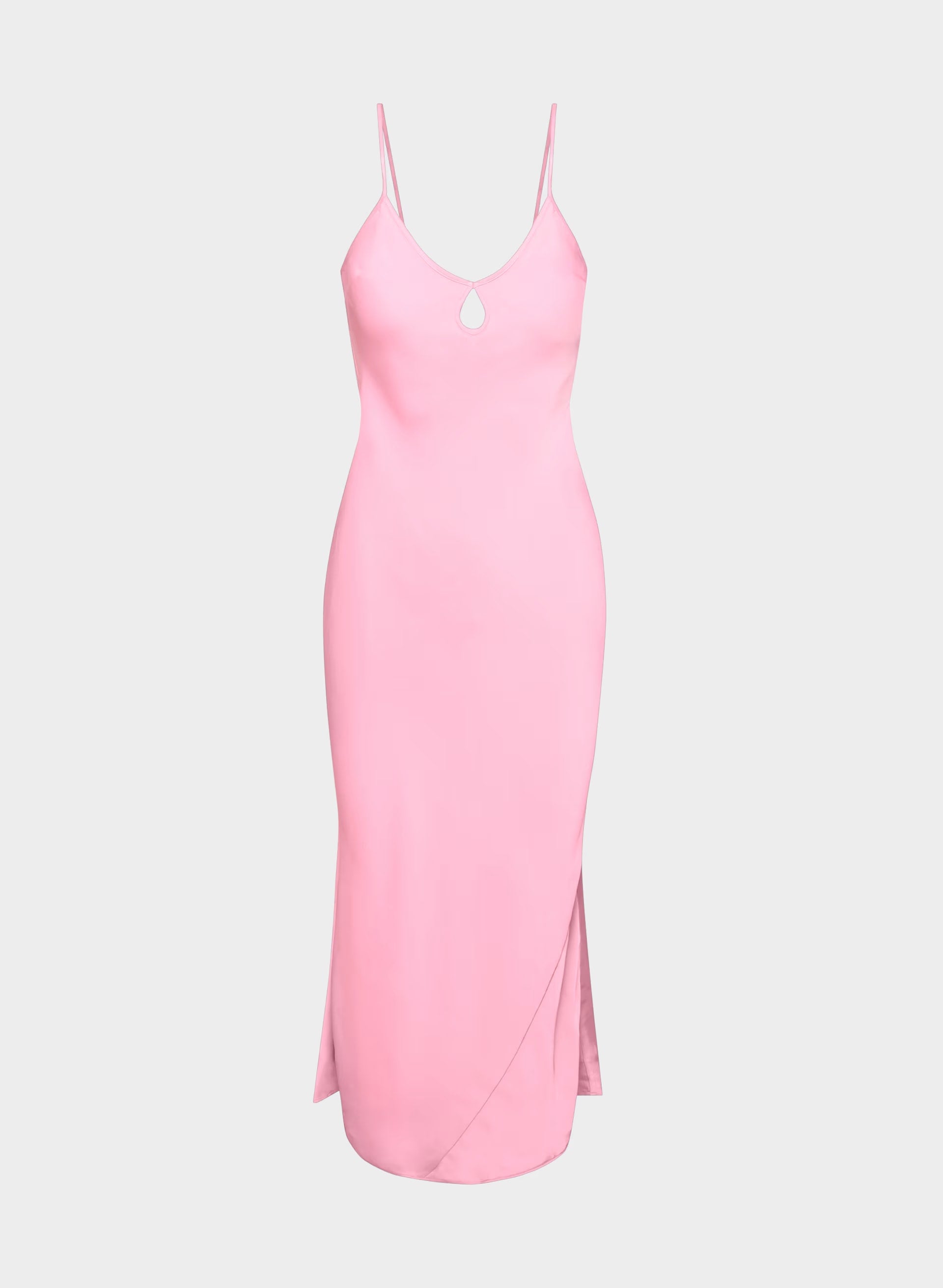 Duskfall Satin Dress - JELLYBEAN PINK
