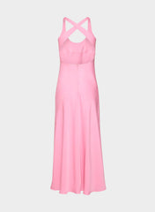 Candela Satin Dress - JELLYBEAN PINK