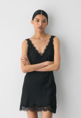 Suite Satin Dress - BLACK/BLACK