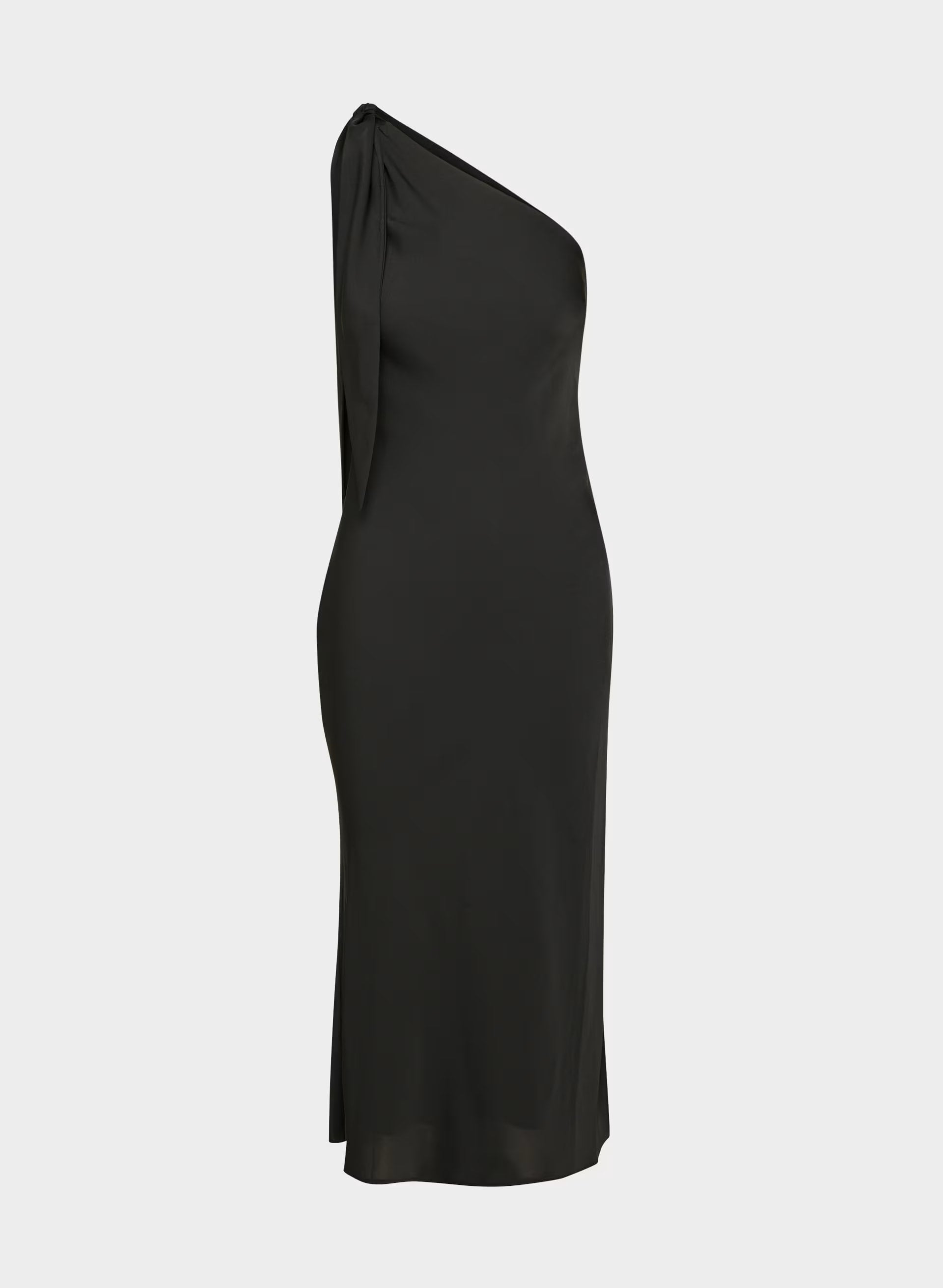 Champagne Satin Dress - BLACK