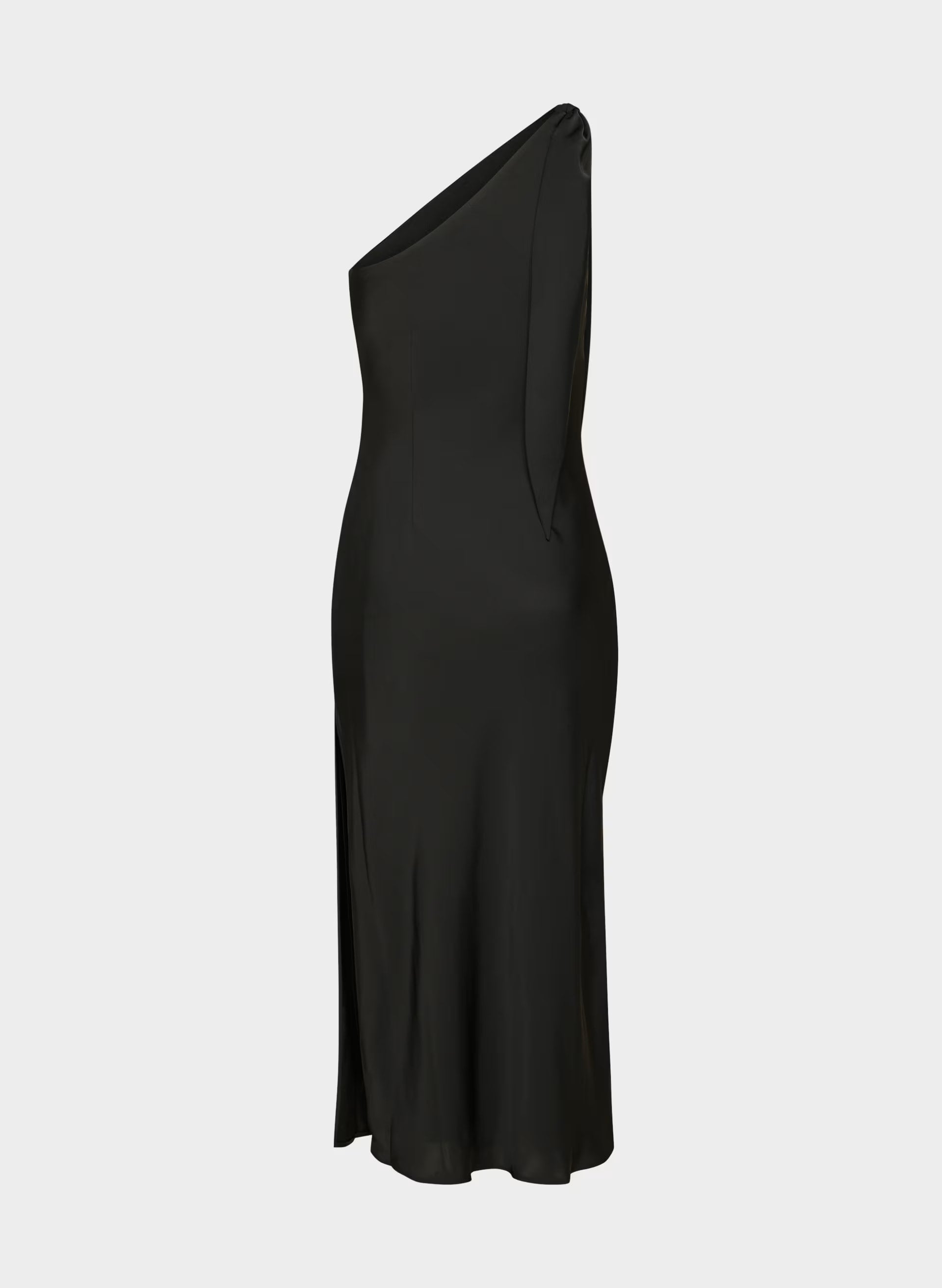 Champagne Satin Dress - BLACK