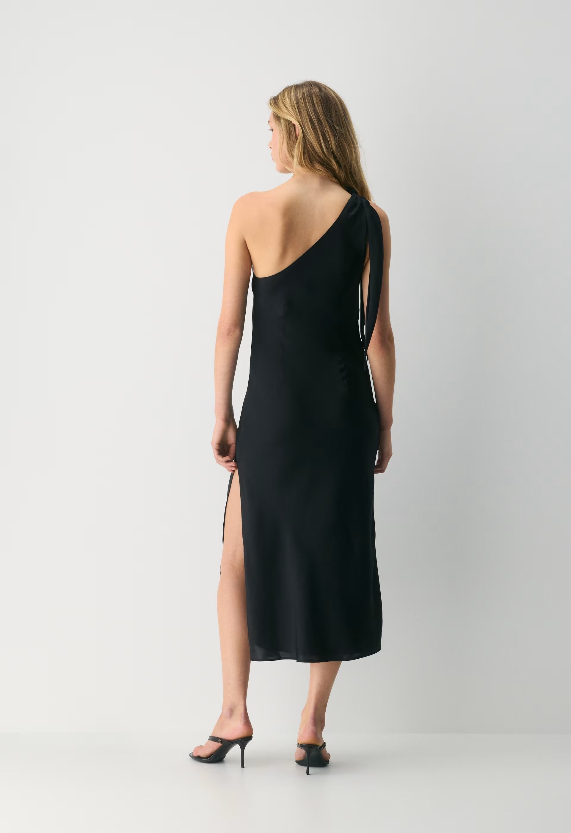 Champagne Satin Dress - LIGHT BIRCH