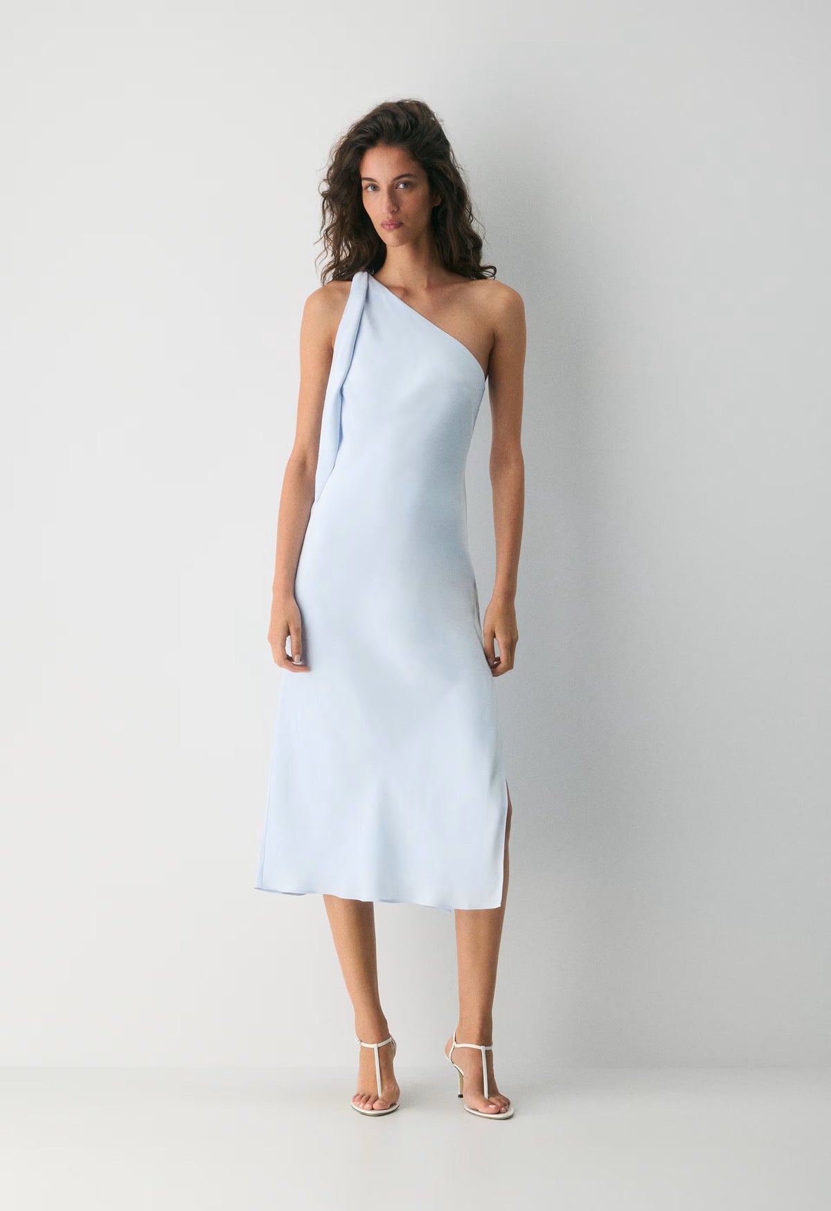 Champagne Satin Dress - MIDDAY BLUE