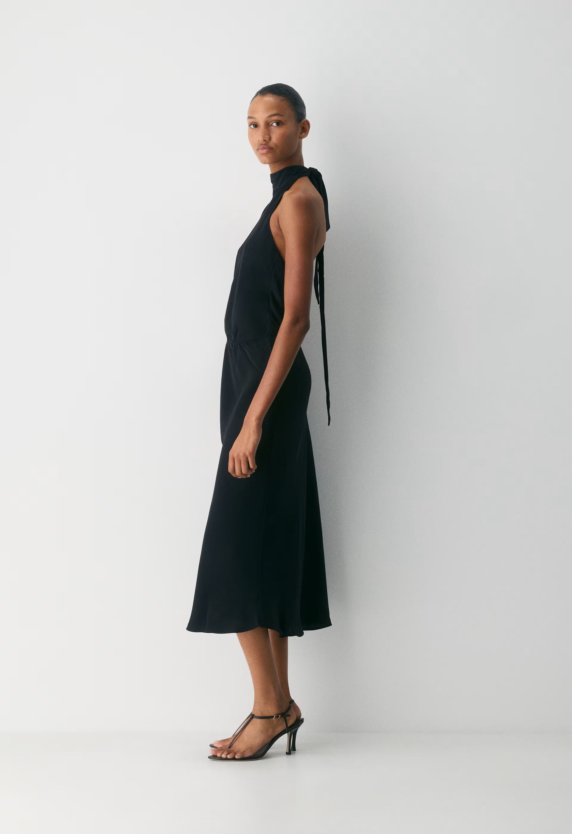 Central Halter Dress - BLACK