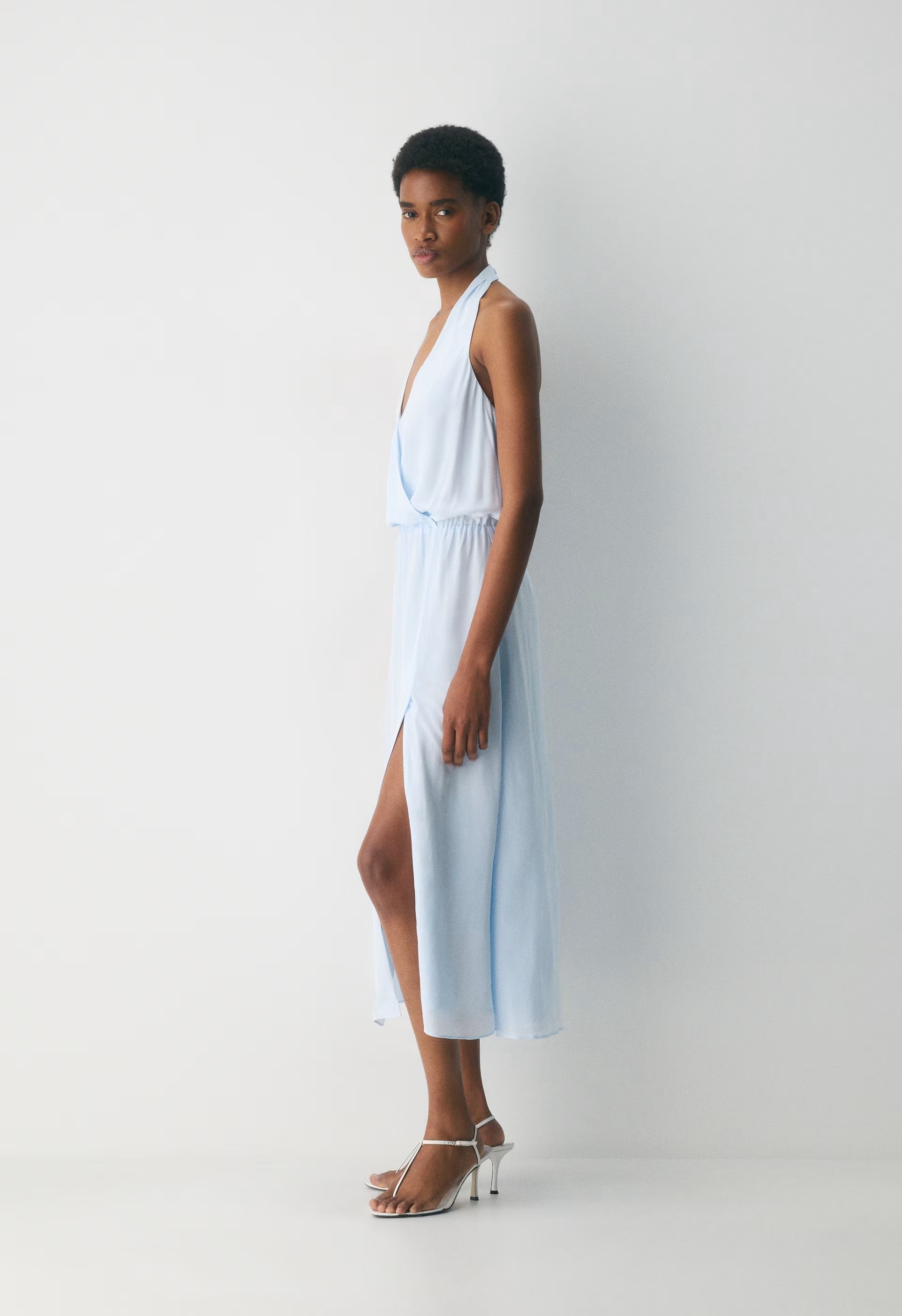 Skyward Halter Dress - MIDDAY BLUE
