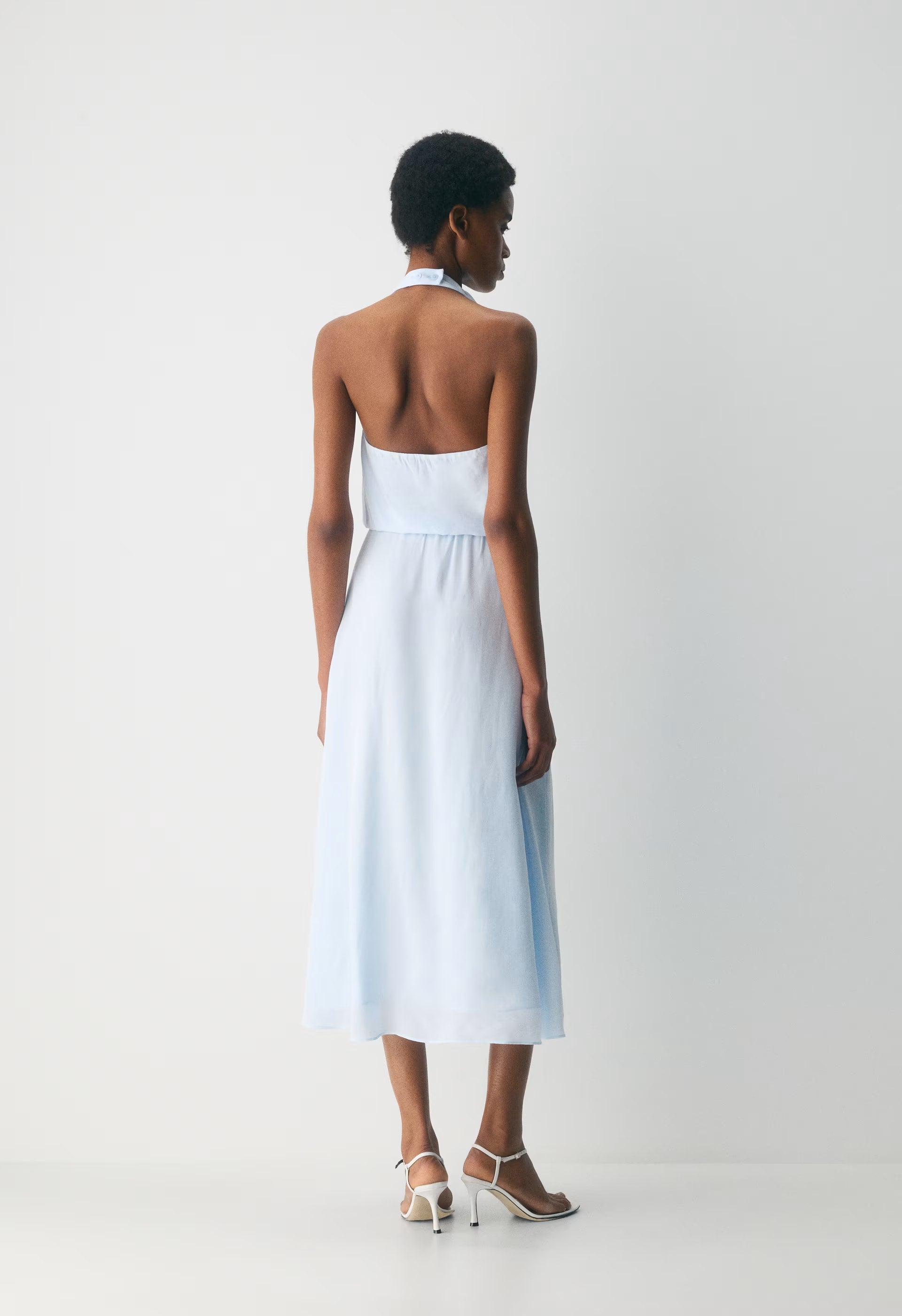 Skyward Halter Dress - MIDDAY BLUE