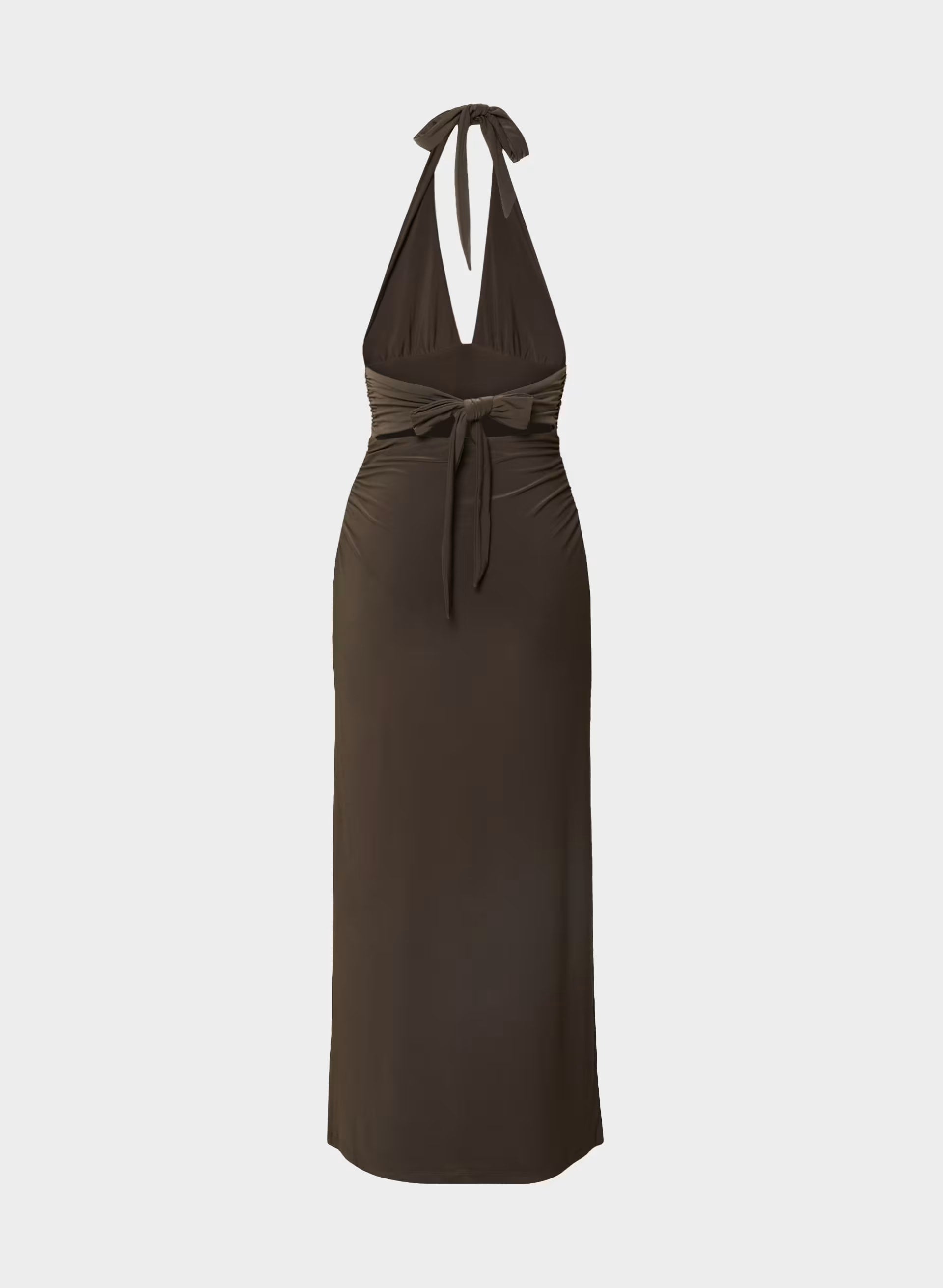 Smooth Matter™ Jazzroom Halter Dress - RICH MOCHA BROWN
