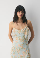 Cannelle Dress - AGAVE GREEN/SOFT PEACH
