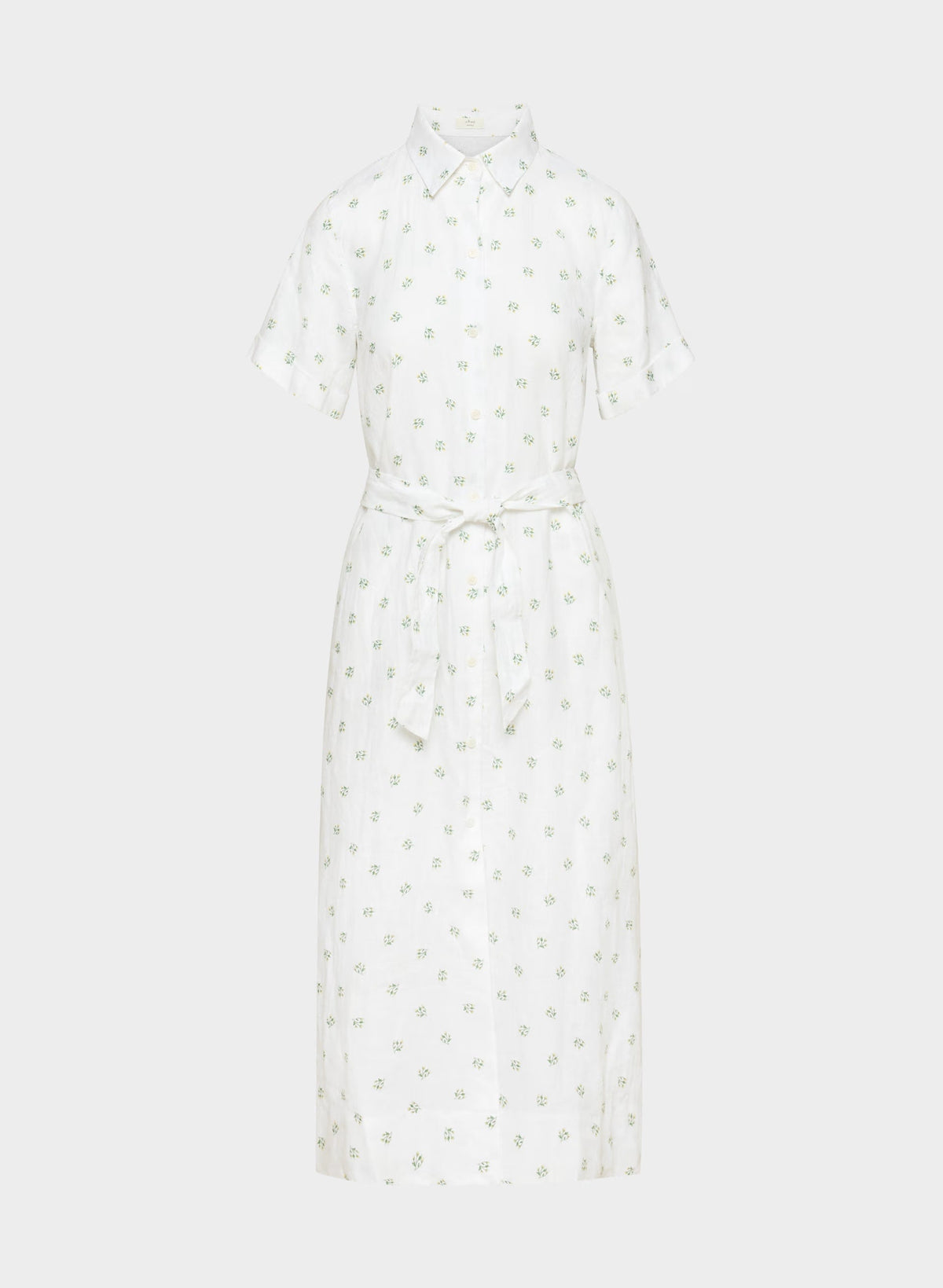 Eleta Linen Maxi Dress - WHITE/YELLOW