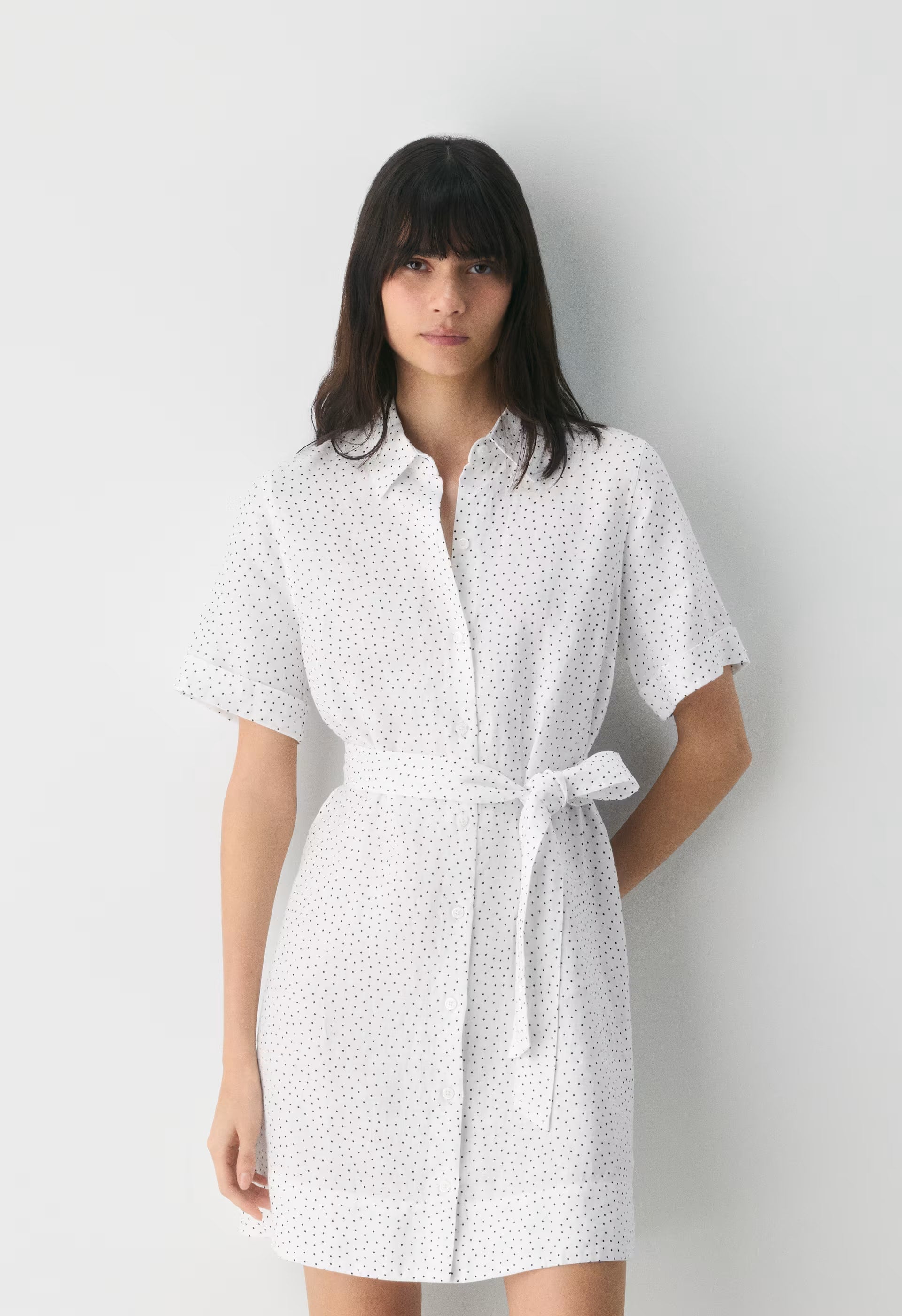 Eleta Linen Mini Dress - WHITE/ ADMIRAL