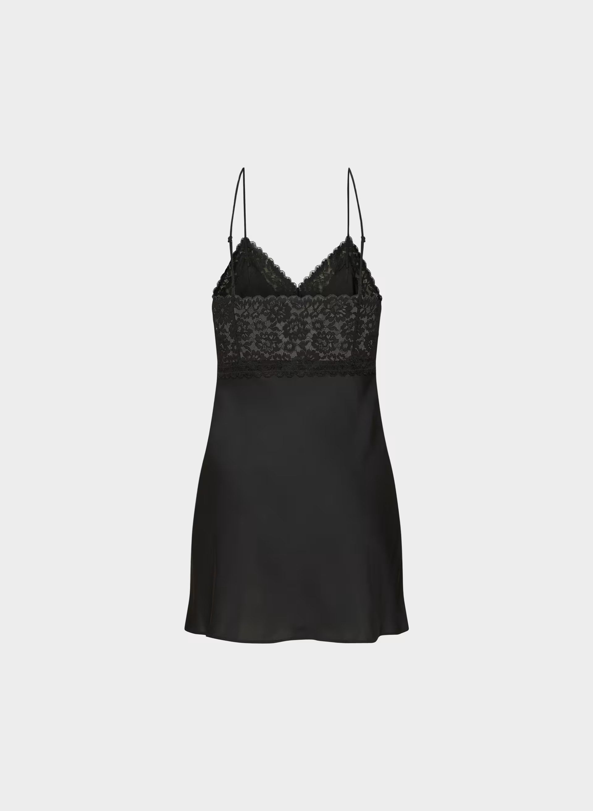 Curfew Satin Dress - BLACK