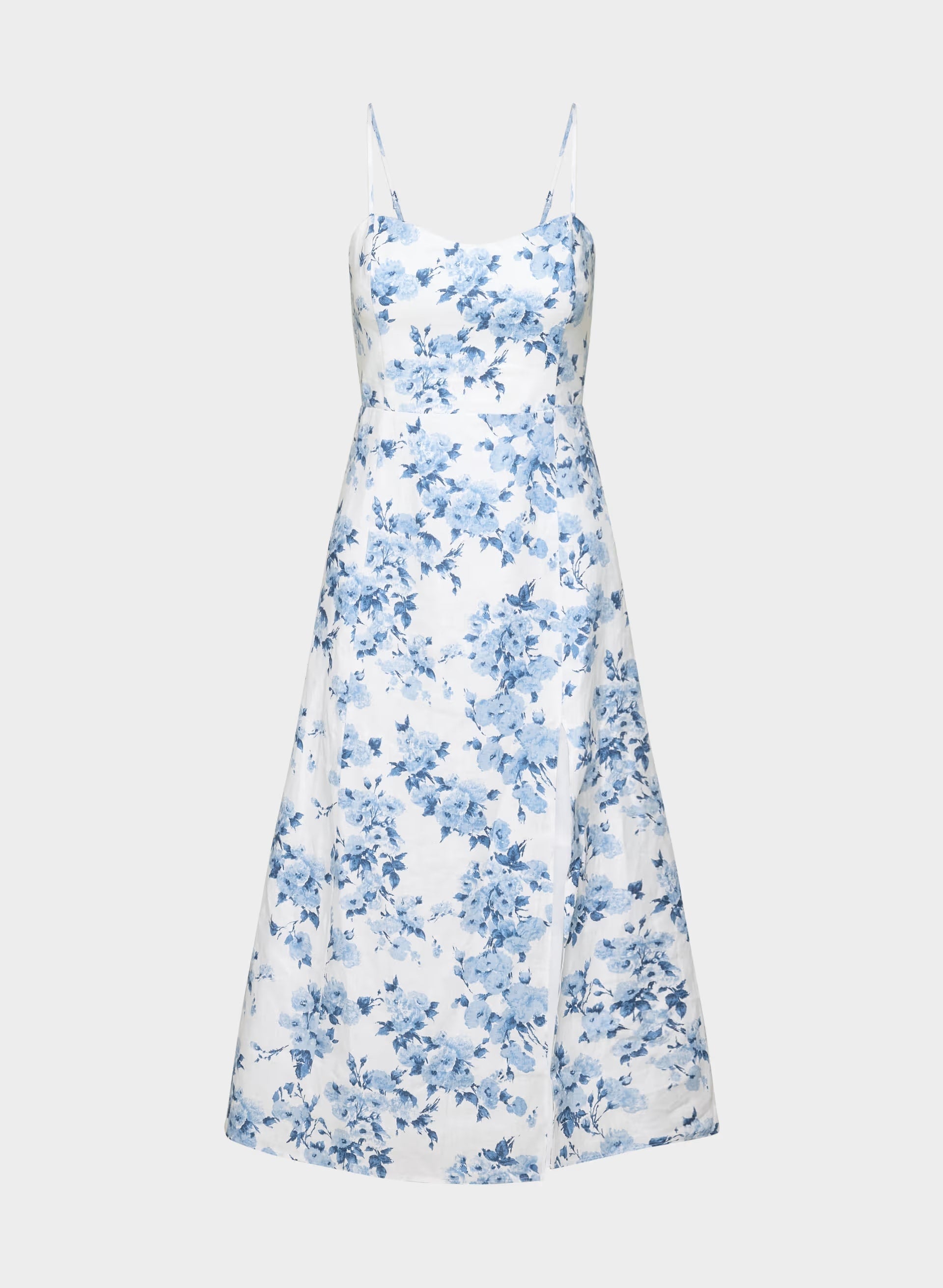 Barrafina Linen Dress - WHITE/ FR BLUE