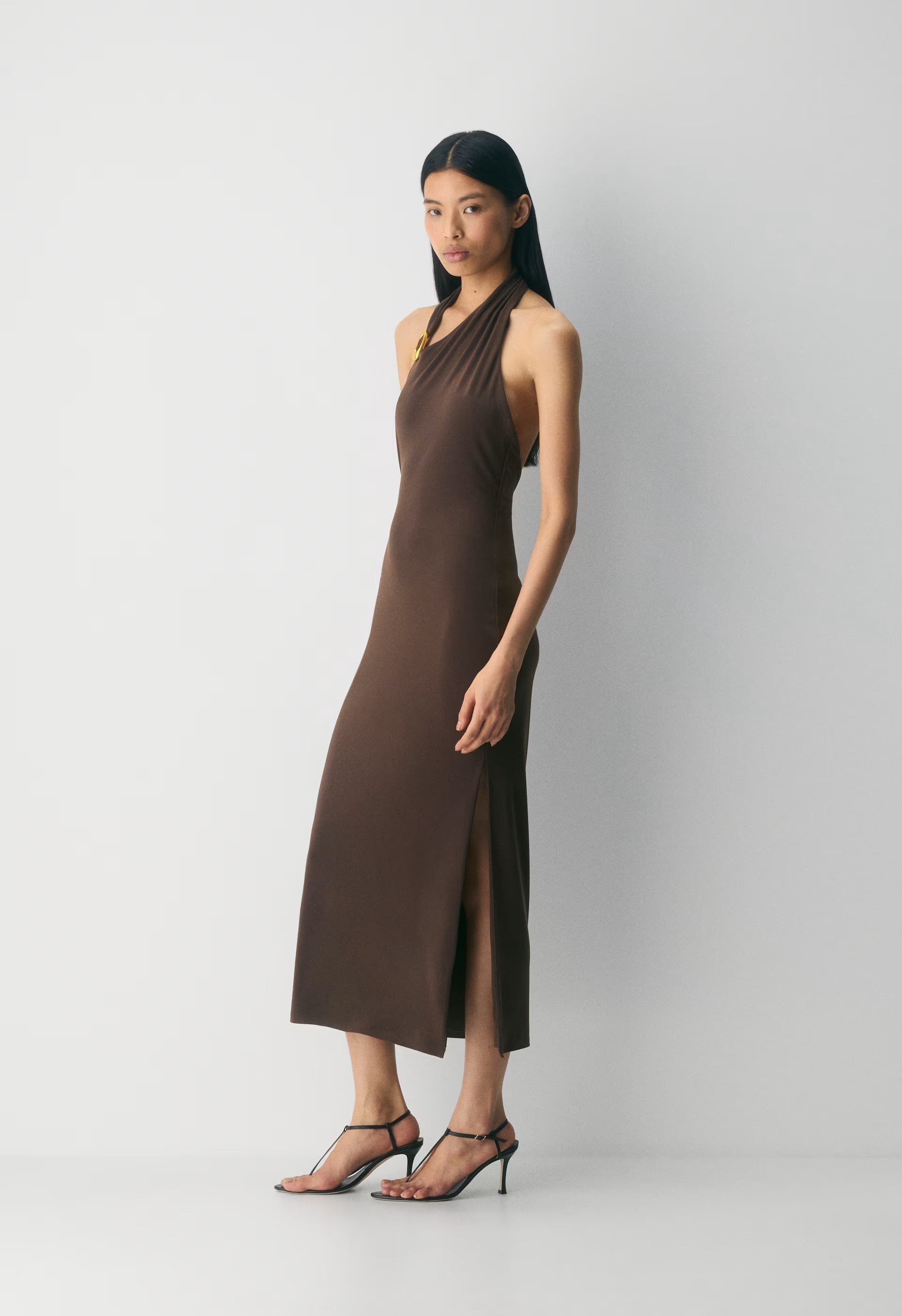 Smooth Matter™ Shadowplay Halter Dress - MIDY BLUE/GOLD