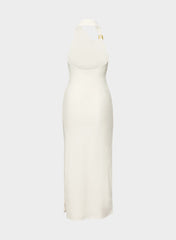 Smooth Matter™ Shadowplay Halter Dress - LIGHT BIRCH/GOLD