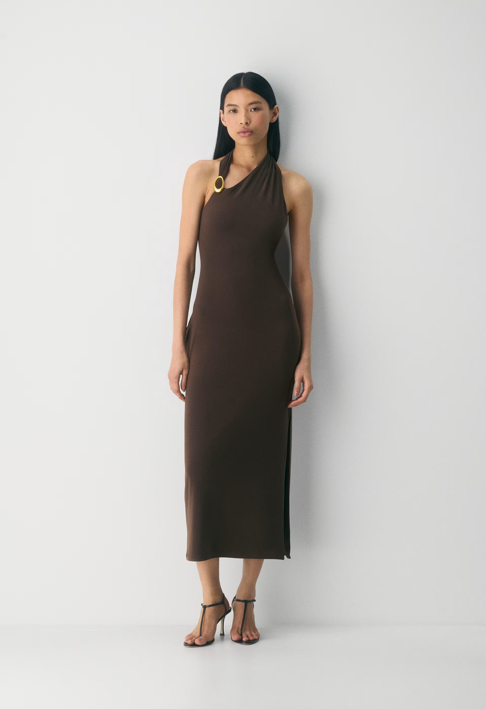 Smooth Matter™ Shadowplay Halter Dress - BLACK/SILVER