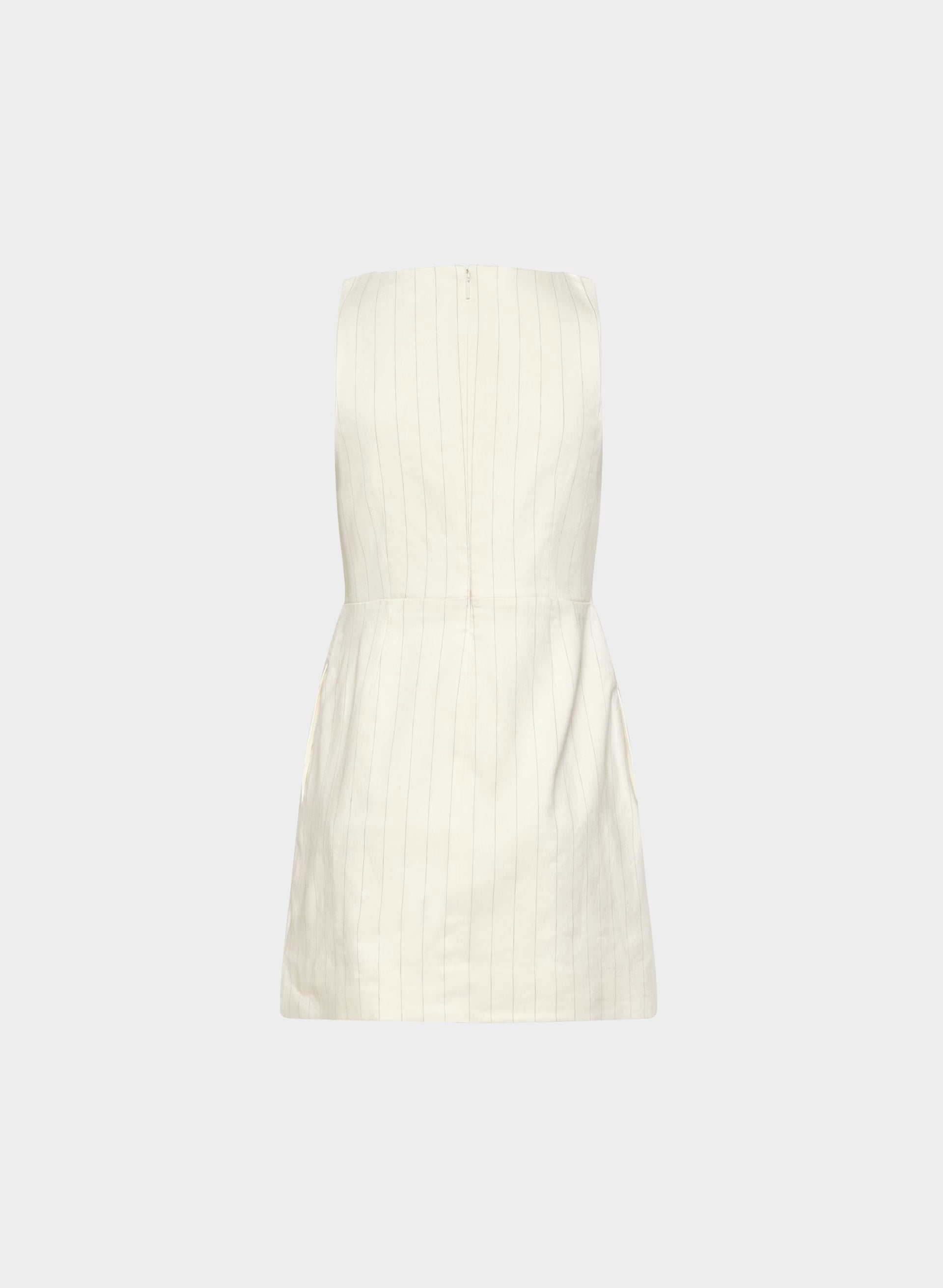 Bond Linen Dress - CABOT STRP OAK/GREY