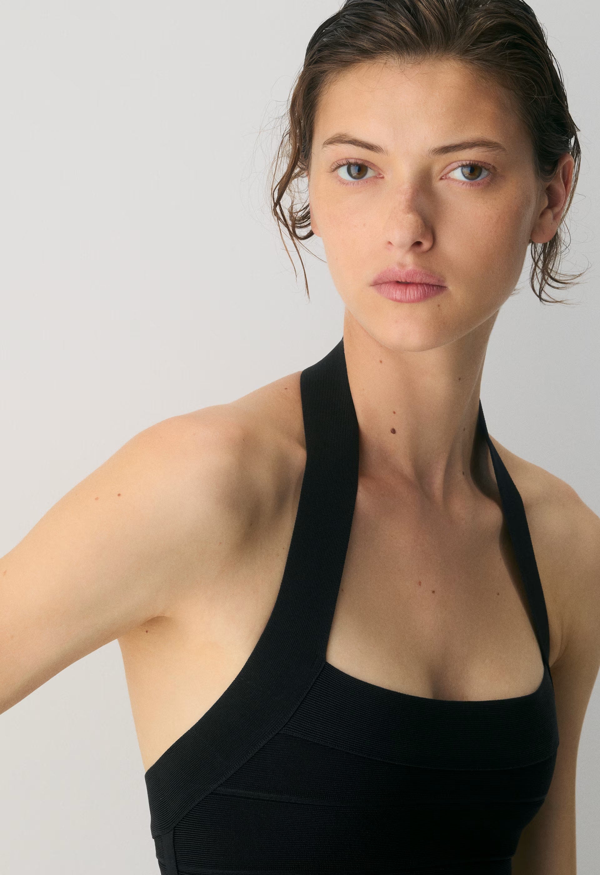 Calypso Halter Dress - BLACK