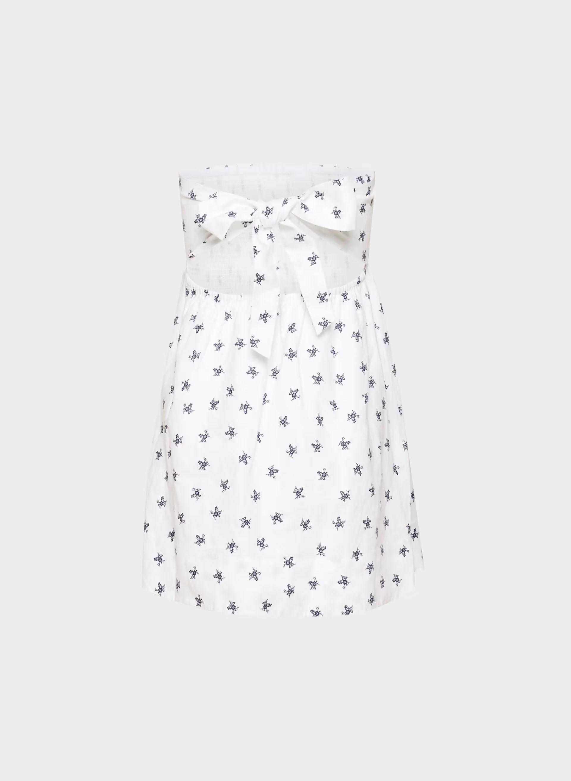 Manuella Linen Dress - WHITE/HARBOUR NAVY