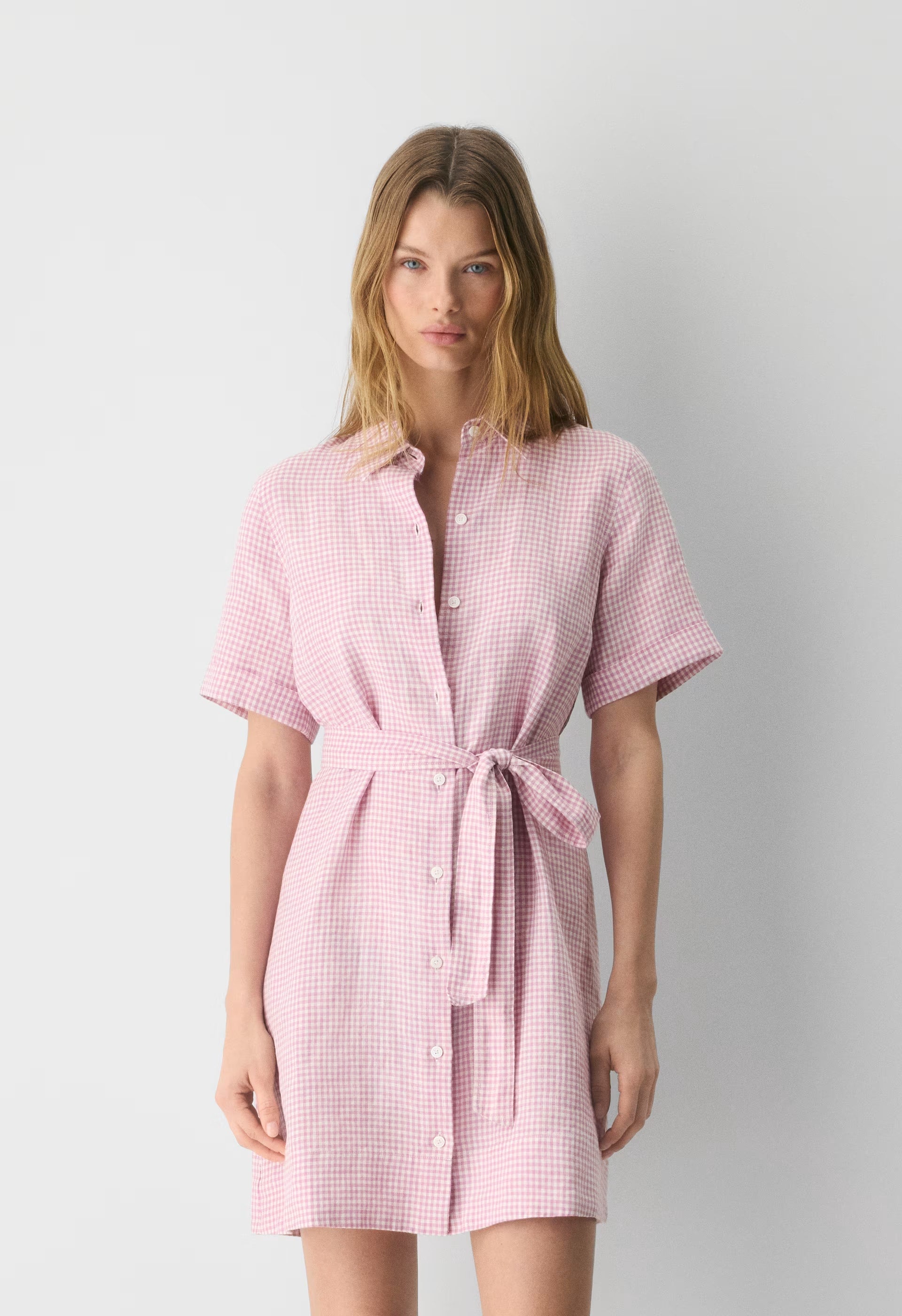 Eleta Linen Mini Dress - SRPN CK LT BR/SWT P PL