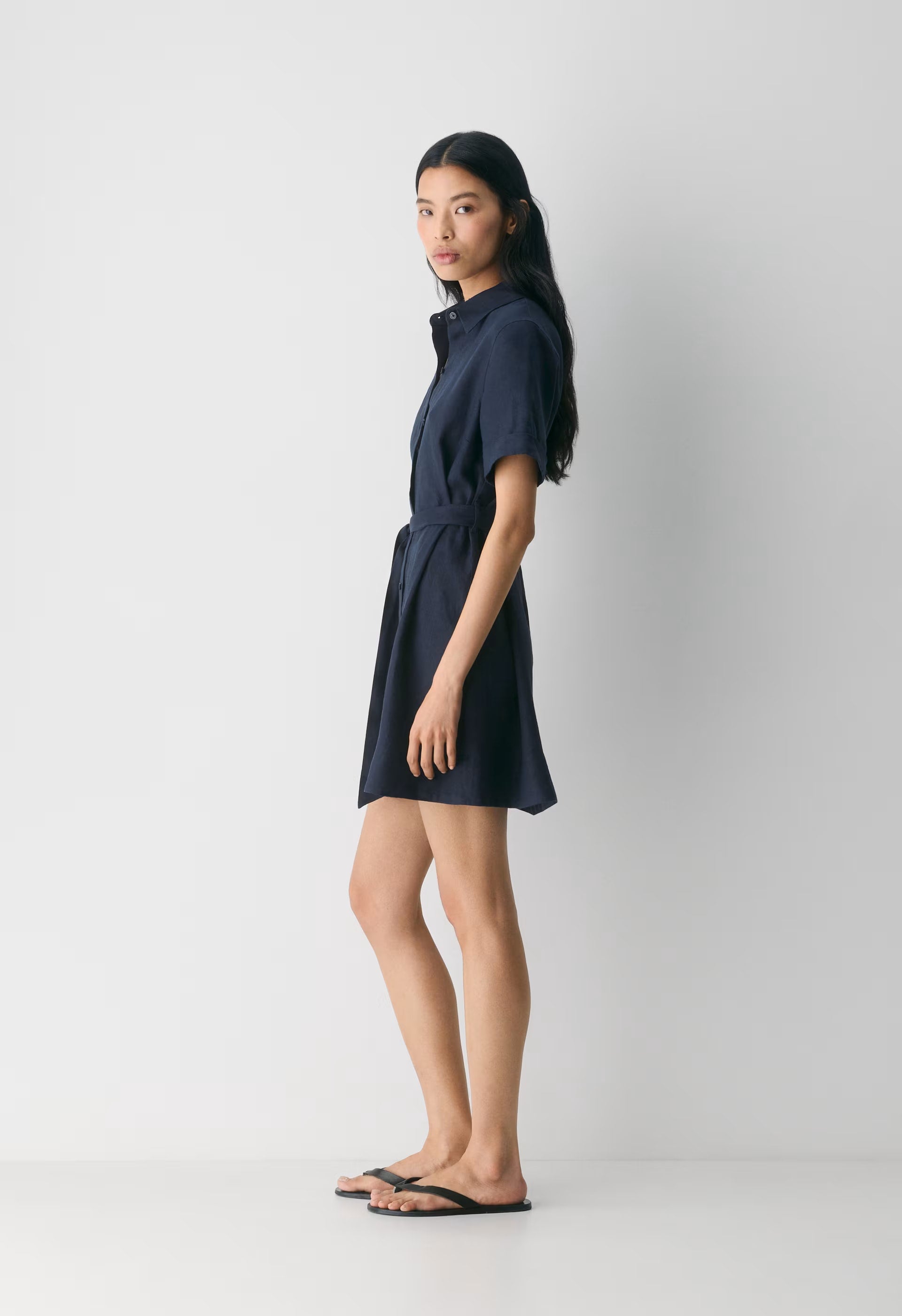 Eleta Linen Mini Dress - ADMIRAL