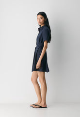 Eleta Linen Mini Dress - ADMIRAL