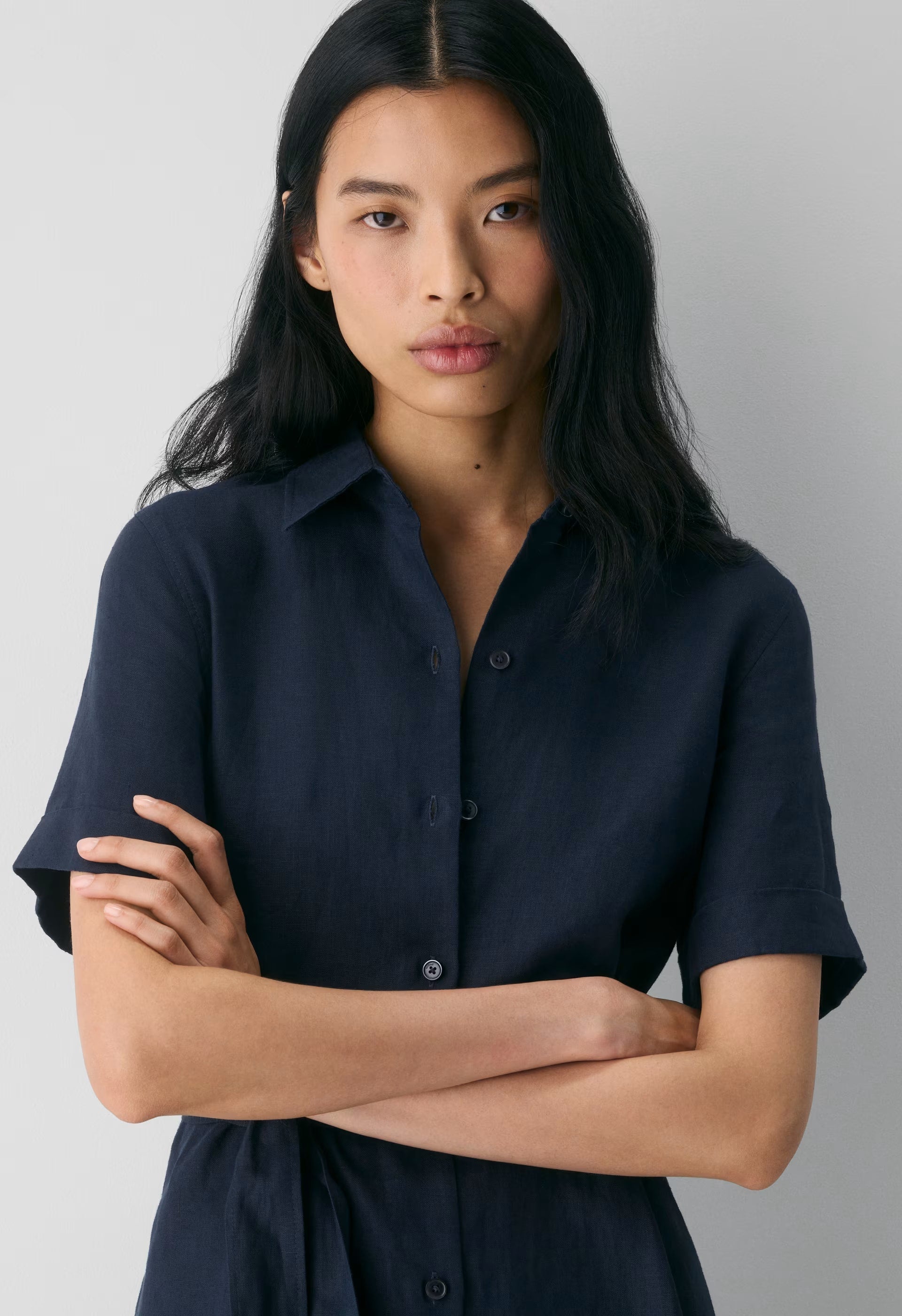 Eleta Linen Mini Dress - ADMIRAL