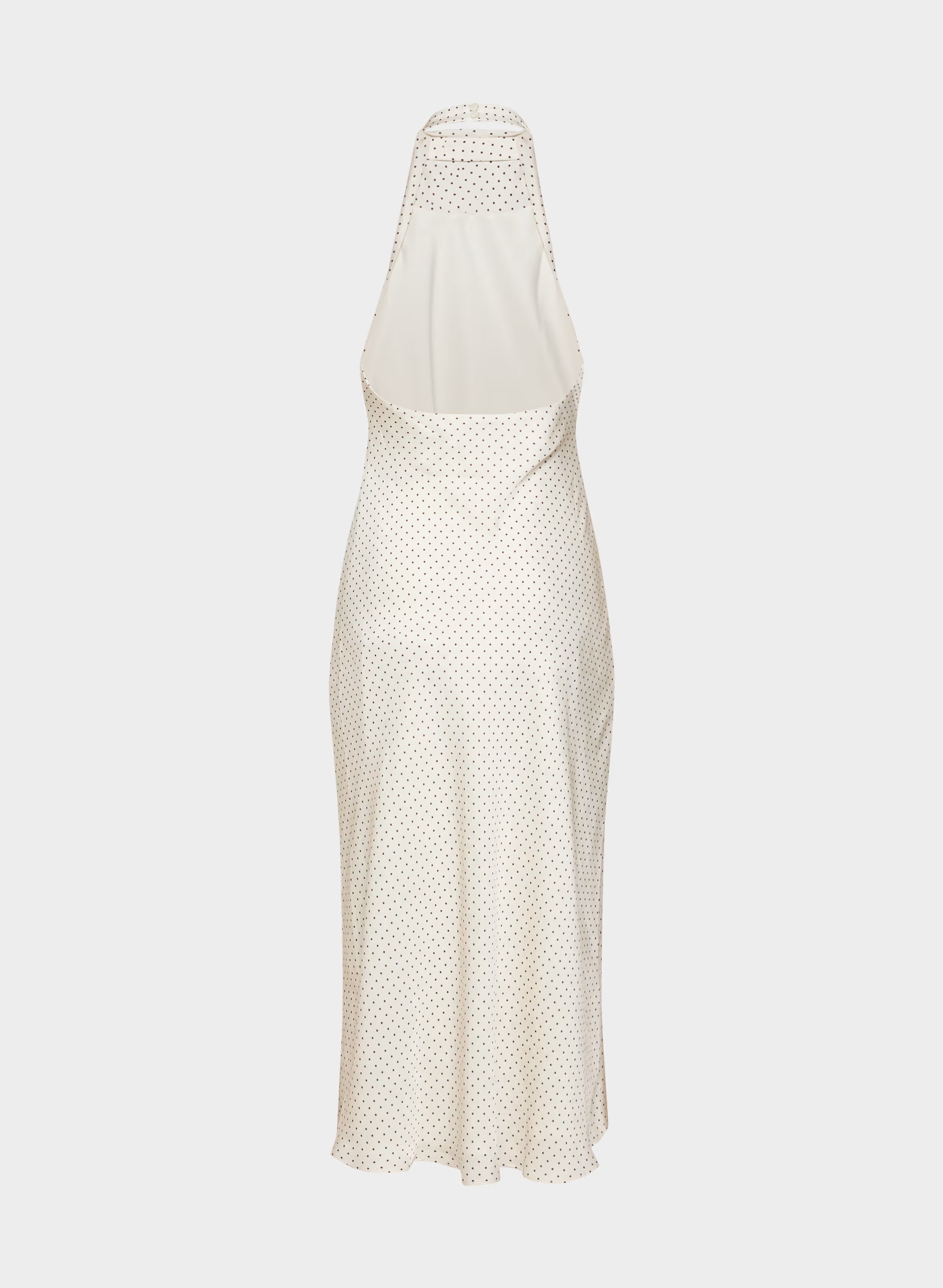 Audience Satin Maxi Halter Dress - BIRCH/ RCH M BRWN