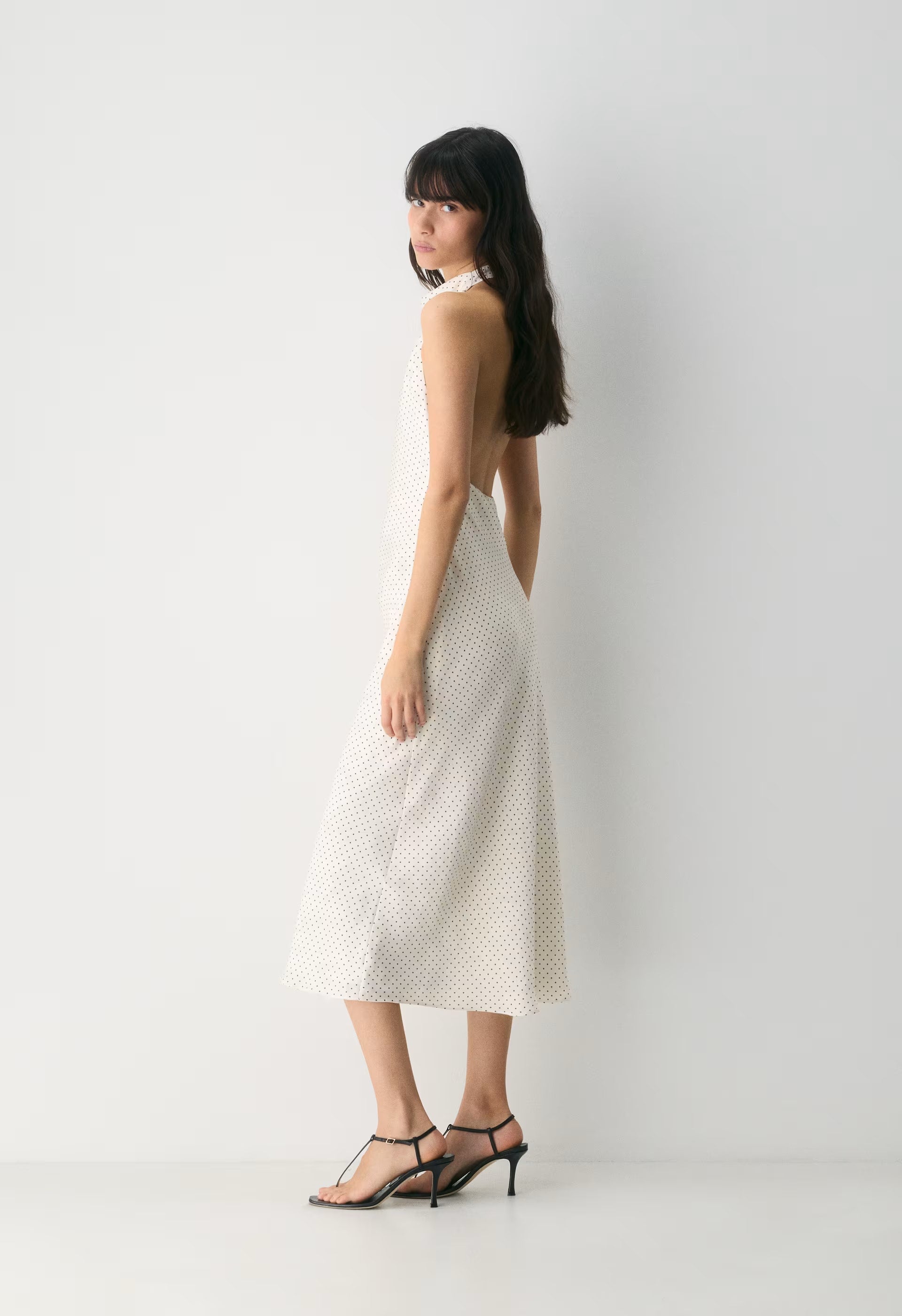 Audience Satin Maxi Halter Dress - BIRCH/ RCH M BRWN