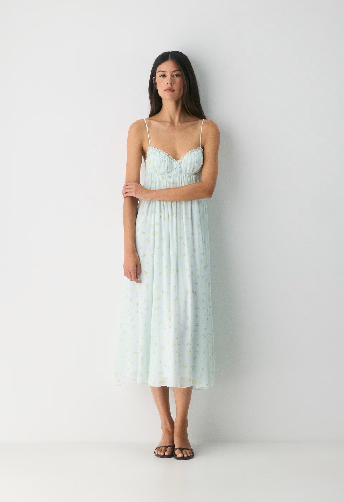 Emberlyn Dress - PALE AGV GR /PALE YLW