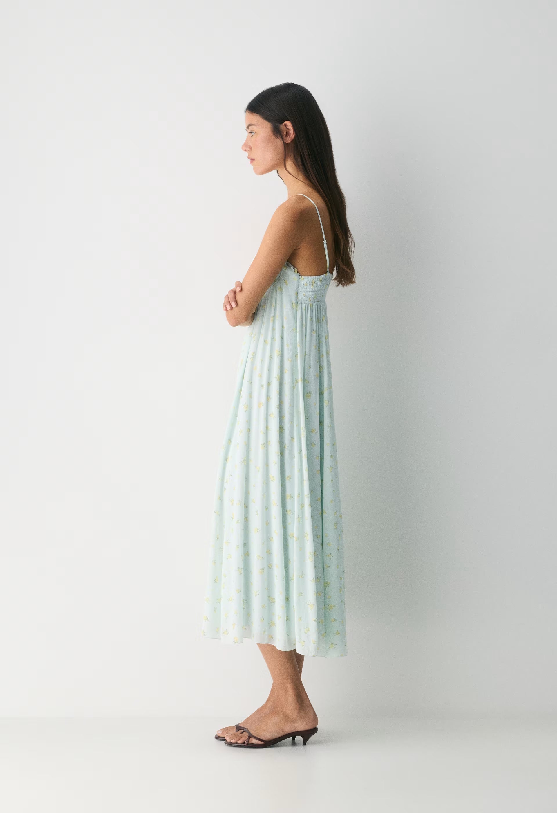 Emberlyn Dress - PALE AGV GR /PALE YLW