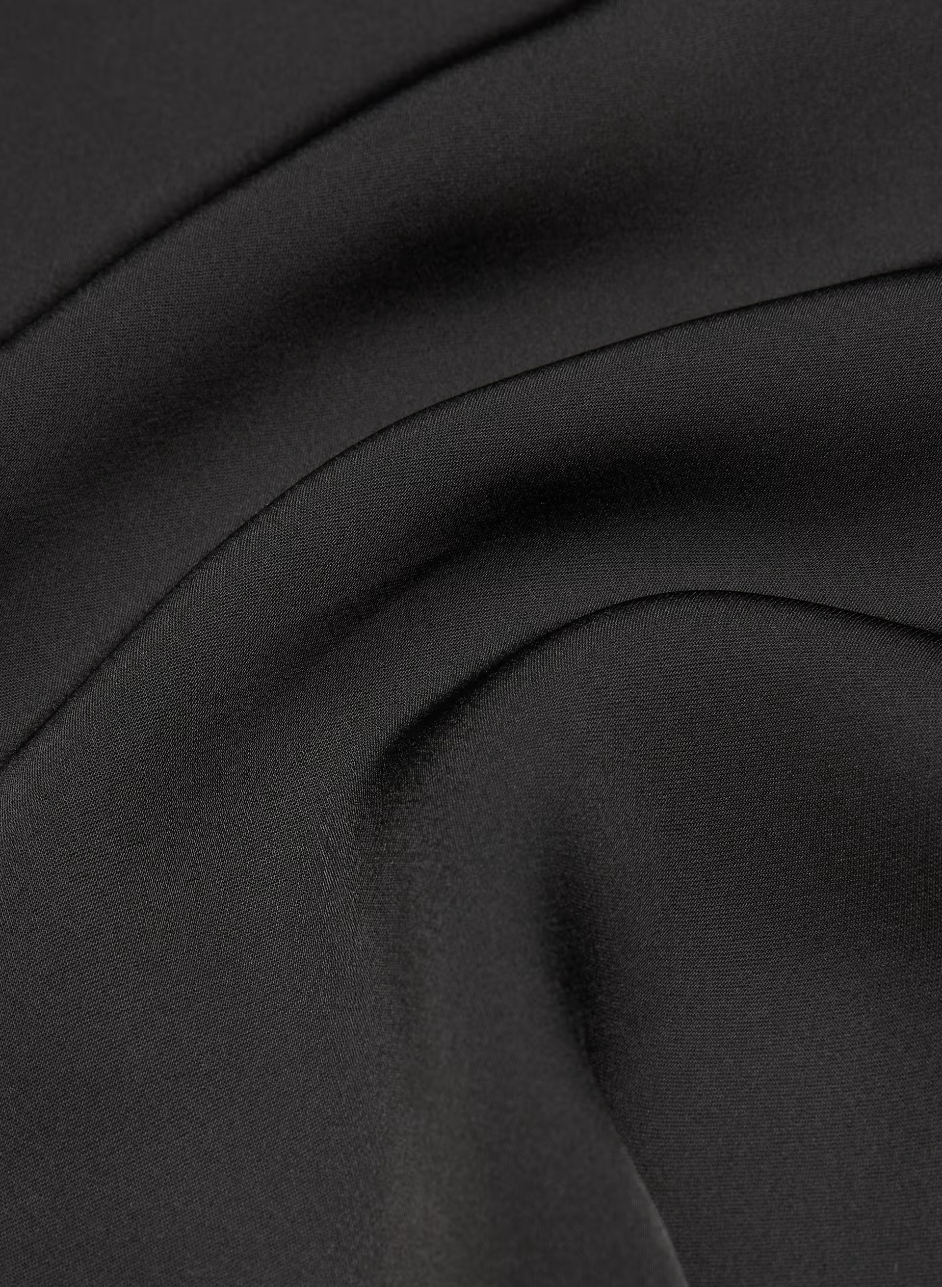 Nightscape Satin Halter Micro Dress - BLACK