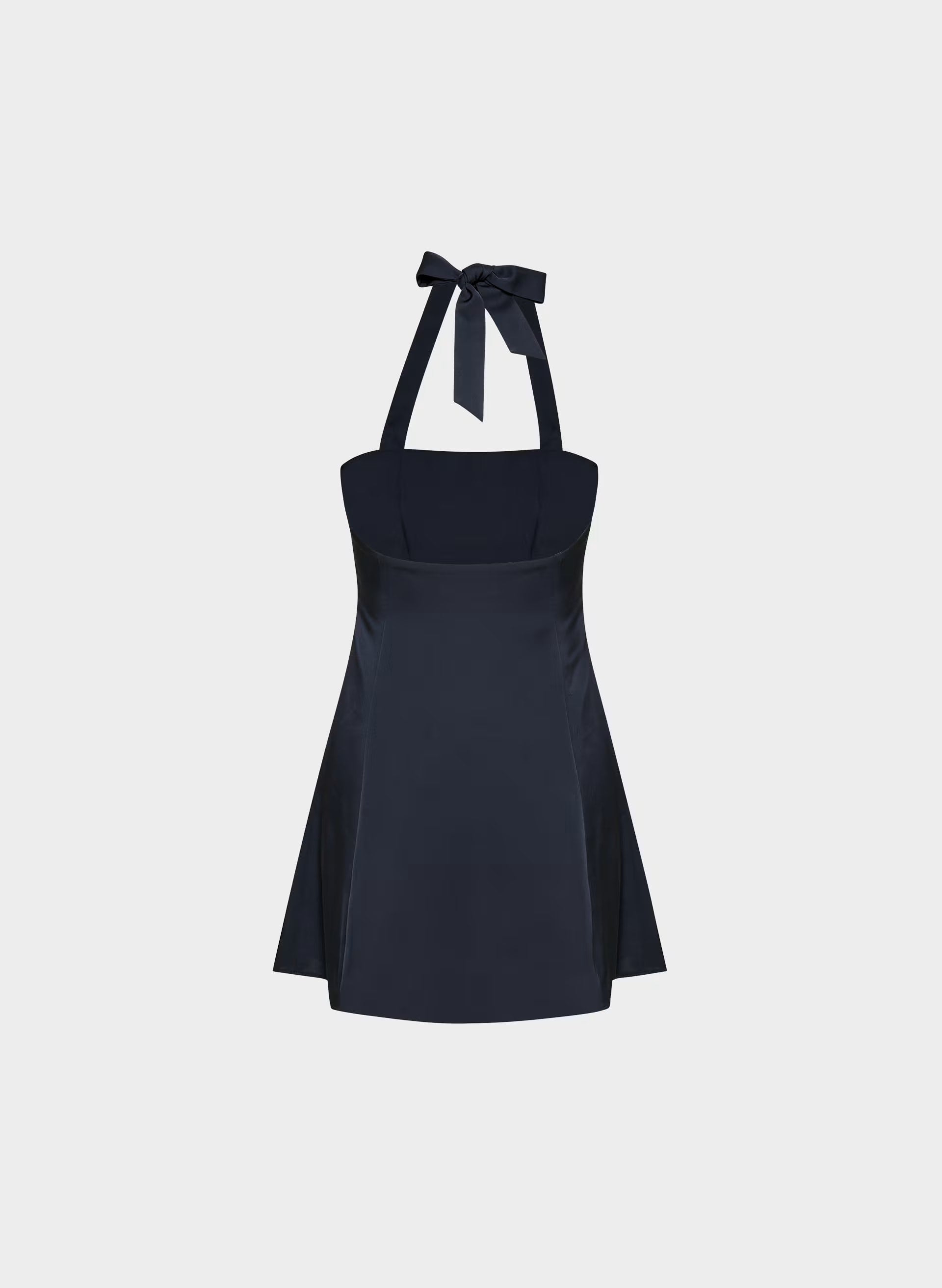 Pirouette Satin Halter Dress - ADMIRAL